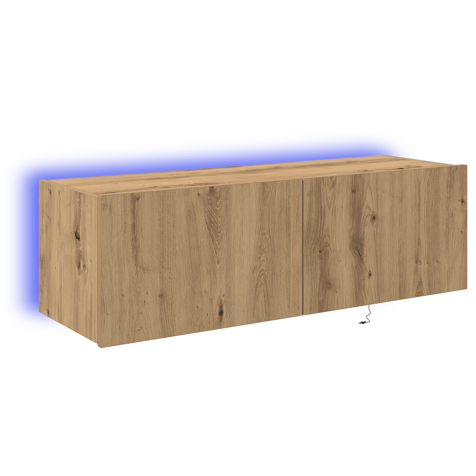 Dulap de perete cu LED-uri, stejar artizanal, 100x35x31 cm — imaginea 2