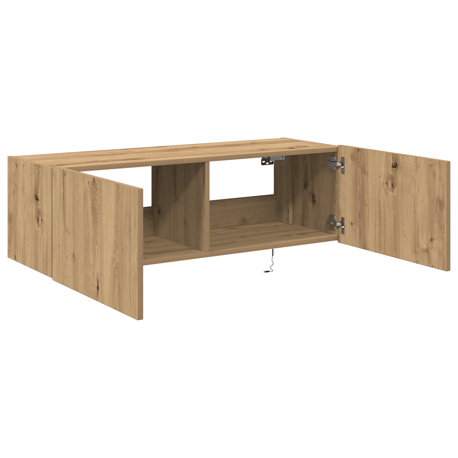 Dulap de perete cu LED-uri, stejar artizanal, 100x35x31 cm — imaginea 6