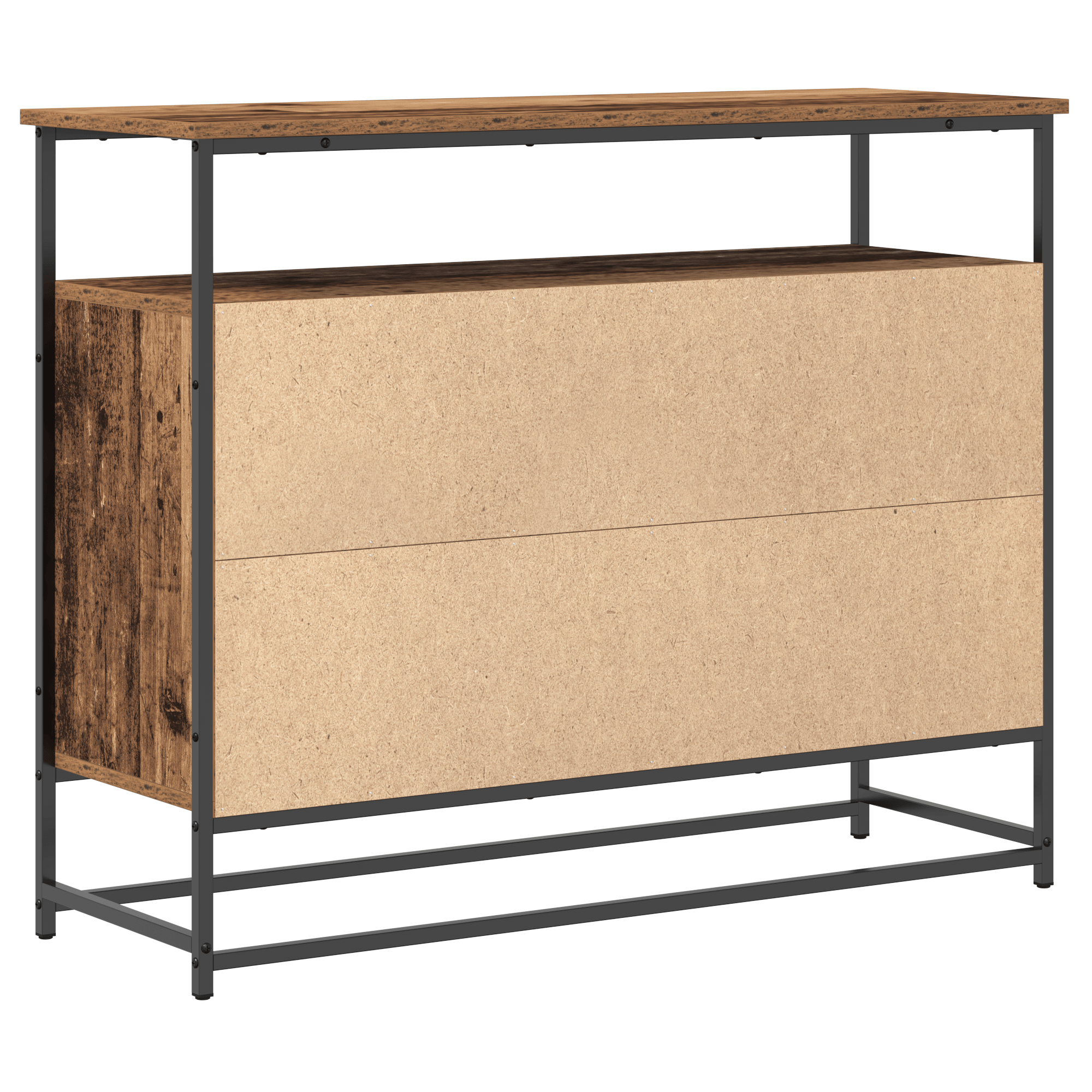 Dulap, lemn vechi, 100x35x80 cm, lemn prelucrat si otel — imaginea 8