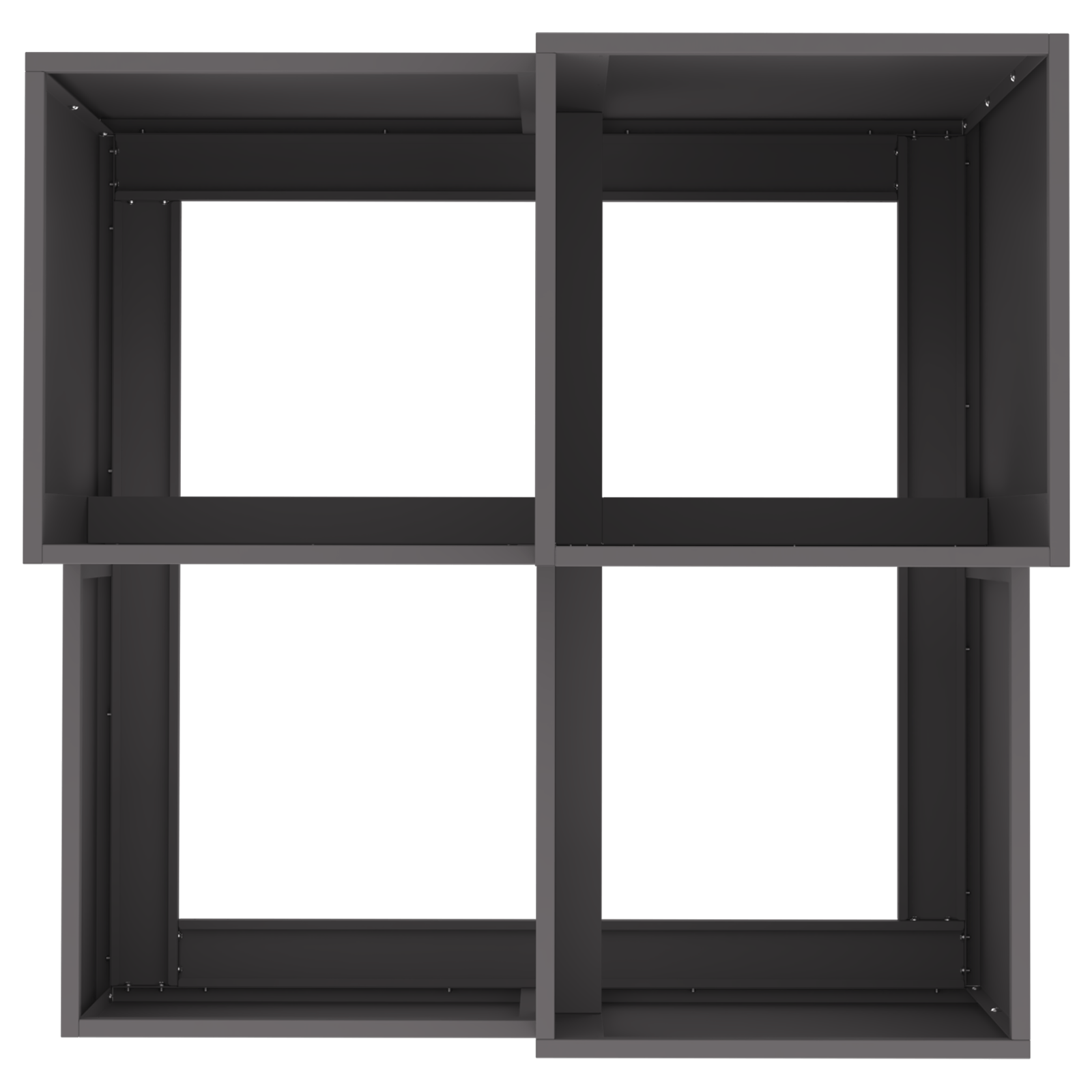 Jardiniera de gradina, 100x100x60 cm, negru, otel — imaginea 8