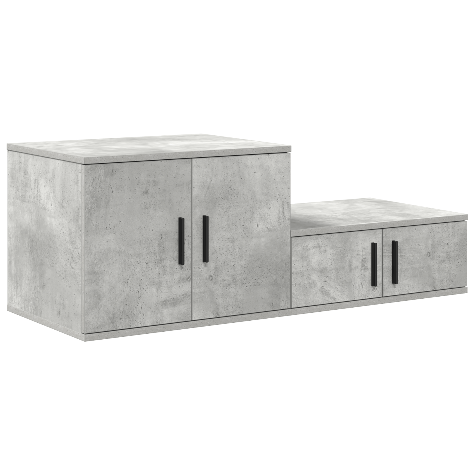 Cabita de depozitare Gri beton 103x41x40 cm din lemn stratificat — imaginea 5