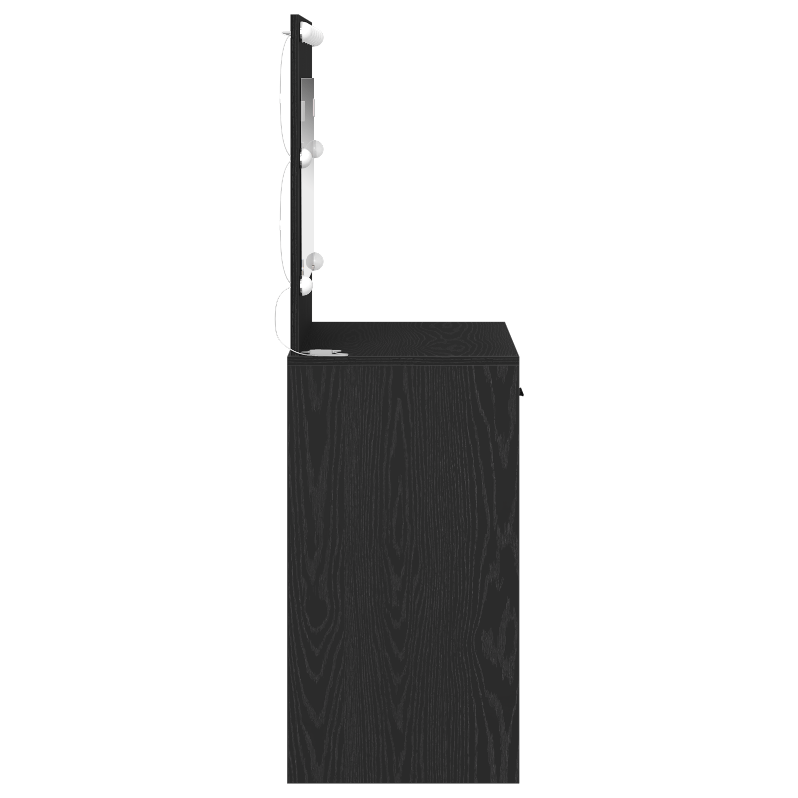 Masa de toaleta cu lumini LED, stejar negru, 78,5 x 41 x 135 cm — imaginea 6