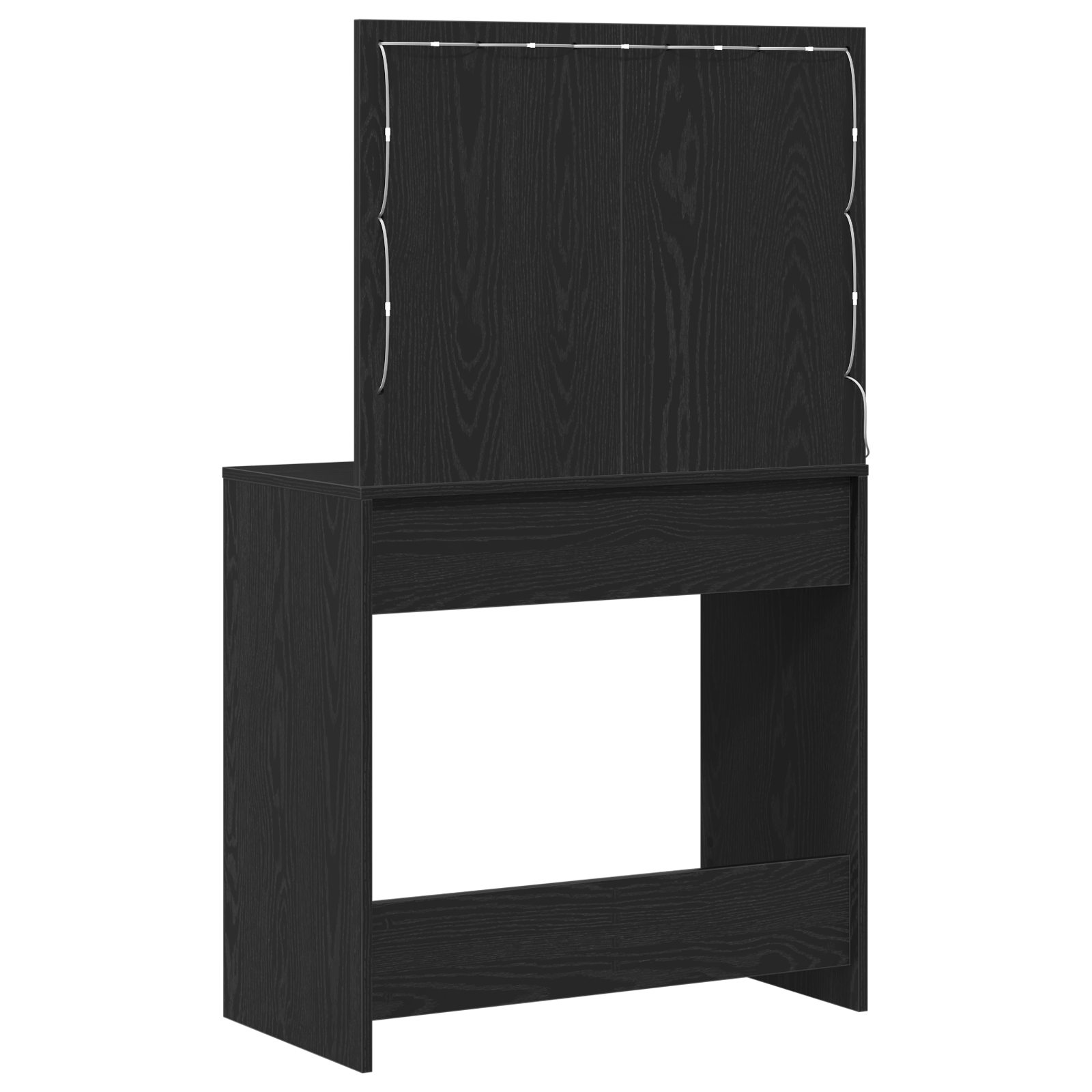Masa de toaleta cu lumini LED, stejar negru, 78,5 x 41 x 135 cm — imaginea 7