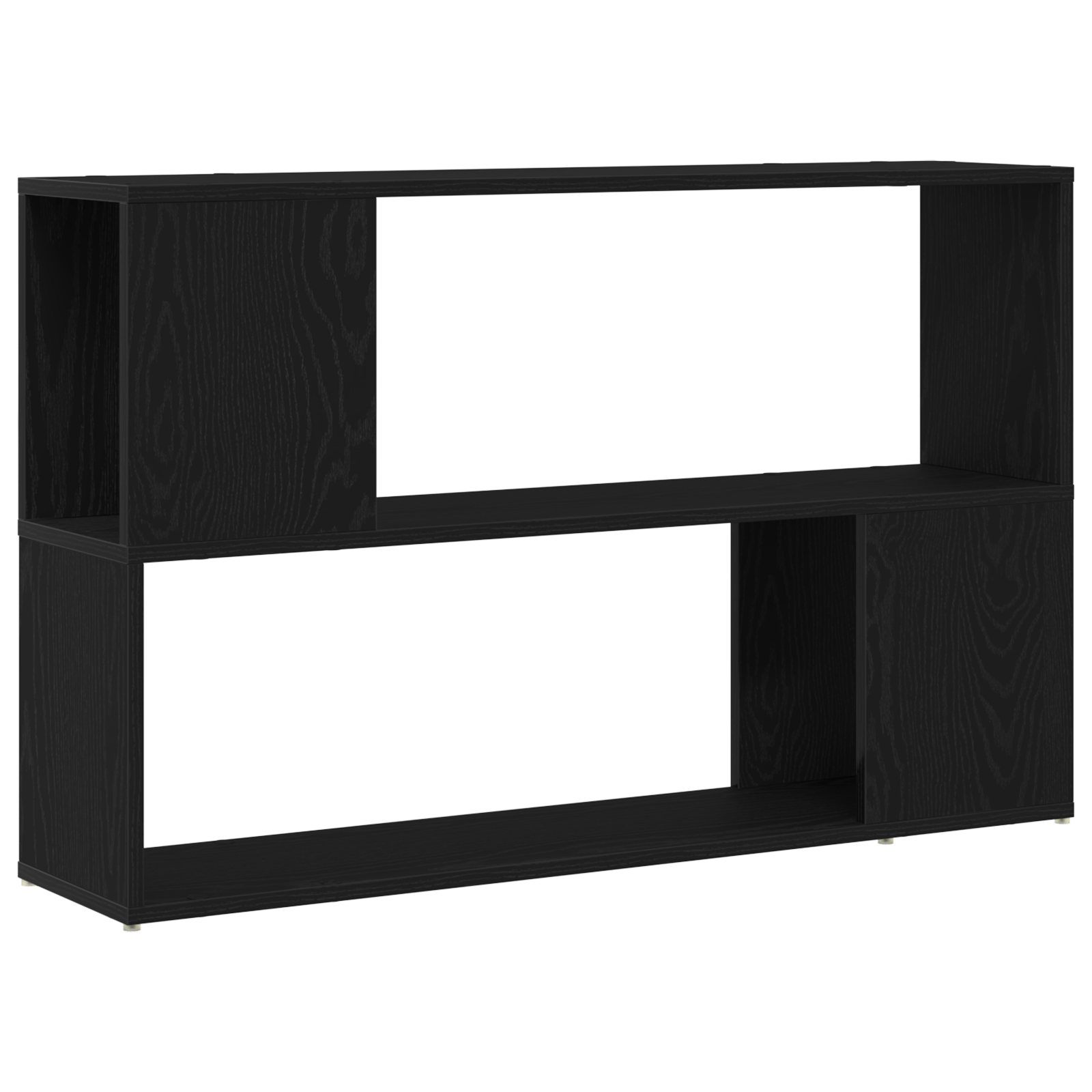 Raft de carte , Negru, Stejar, 100x24x63 cm, din lemn prelucrat — imaginea 2