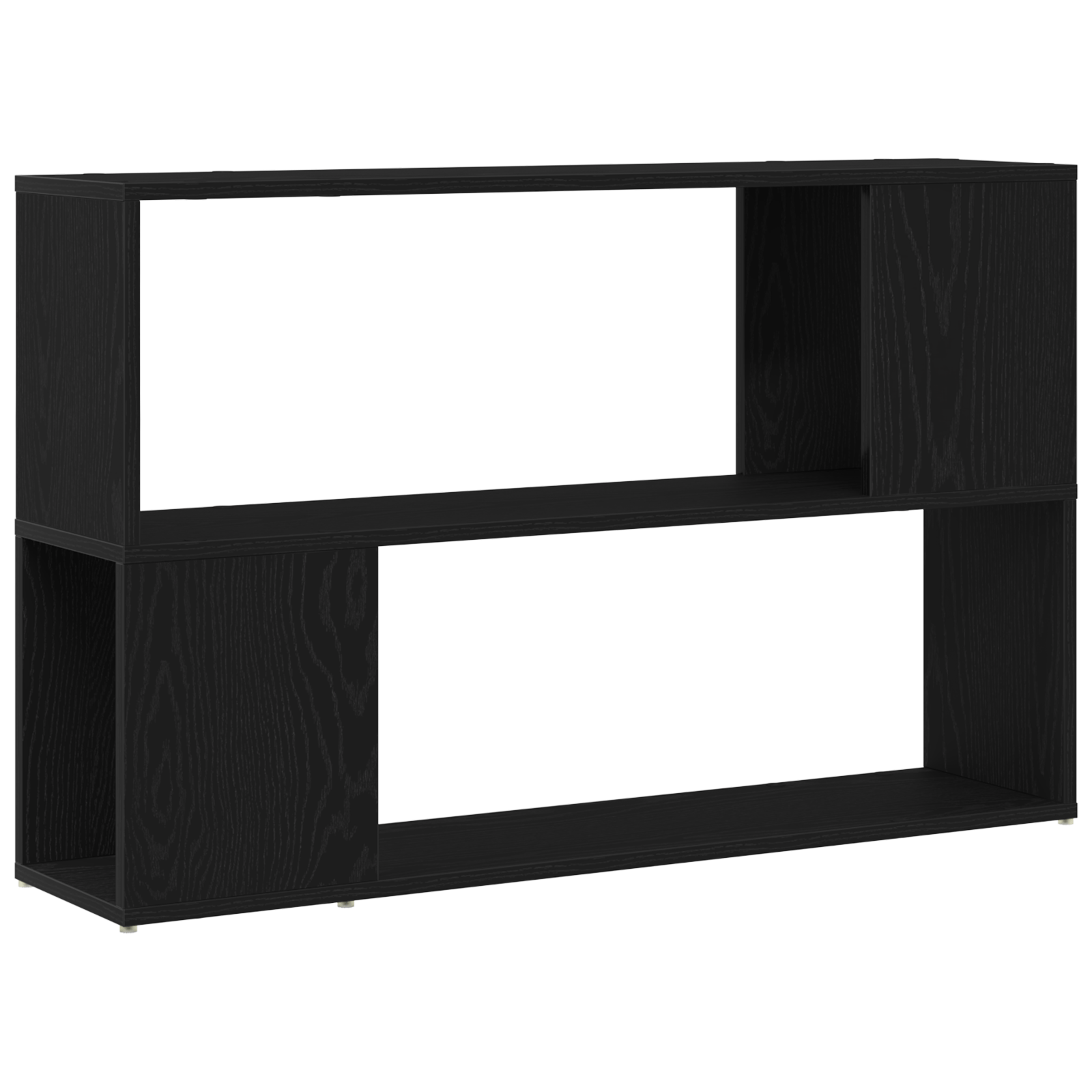 Raft de carte , Negru, Stejar, 100x24x63 cm, din lemn prelucrat — imaginea 7