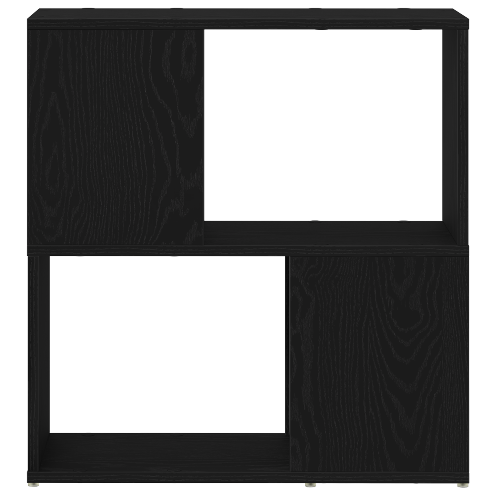 Raft de carti Negru Stejar 60x24x63 cm din Lemn prelucrat — imaginea 5