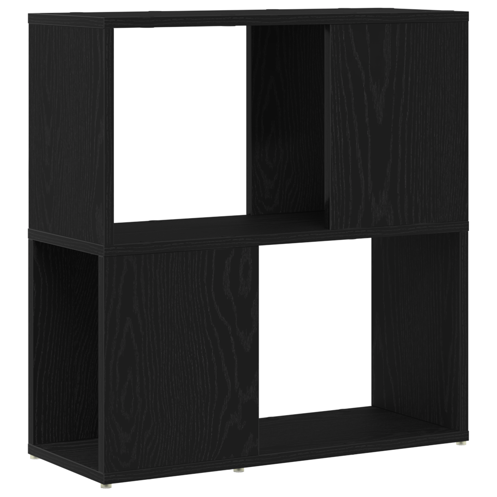 Raft de carti Negru Stejar 60x24x63 cm din Lemn prelucrat — imaginea 7