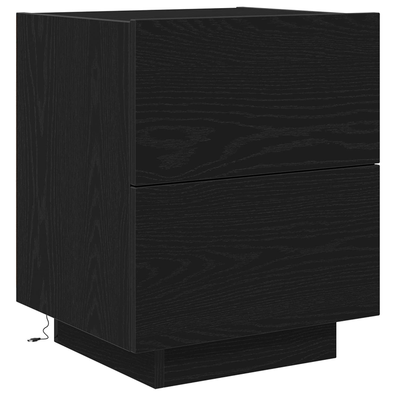 Noptiera cu LED-uri, stejar negru, 45x40x55 cm — imaginea 2