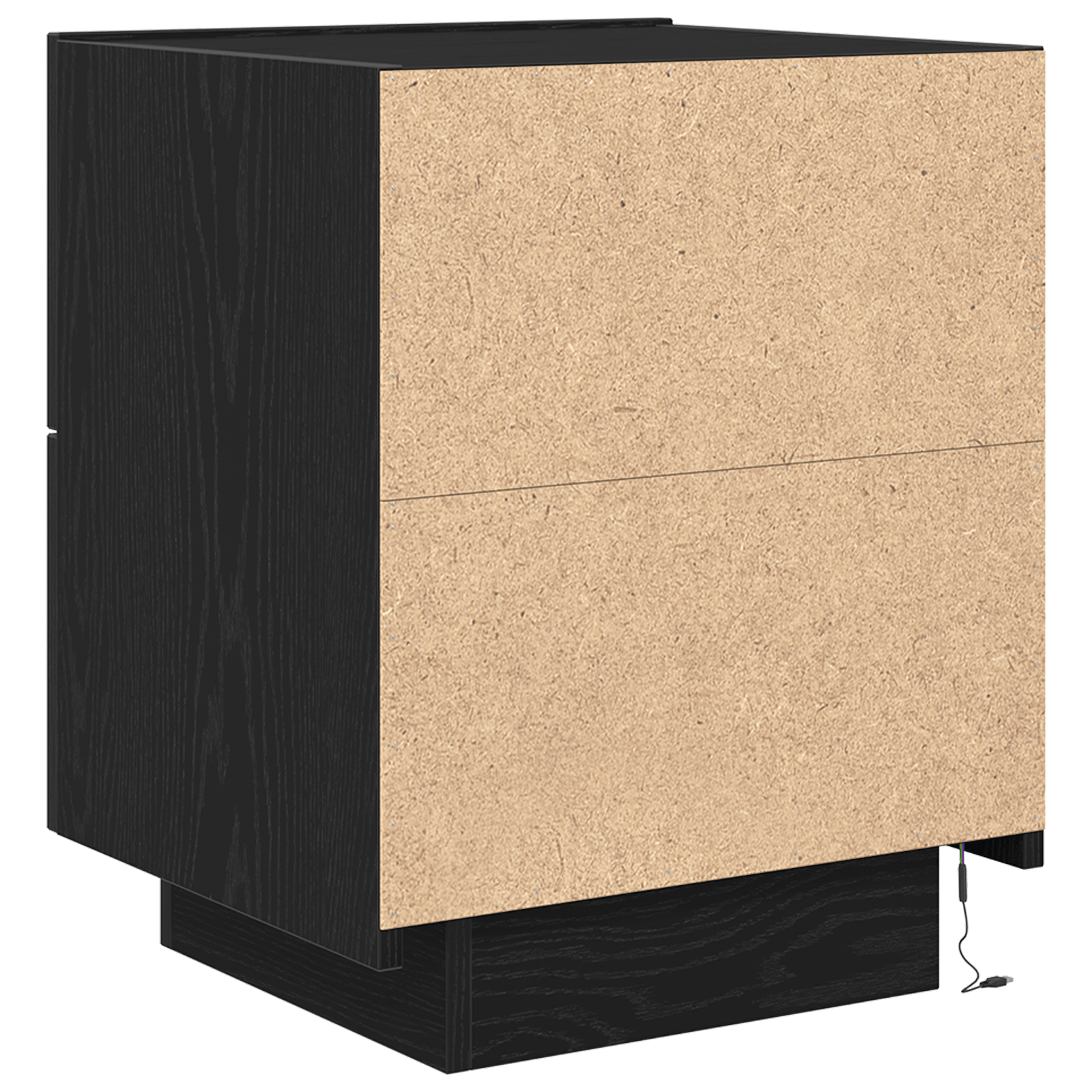 Noptiera cu LED-uri, stejar negru, 45x40x55 cm — imaginea 8
