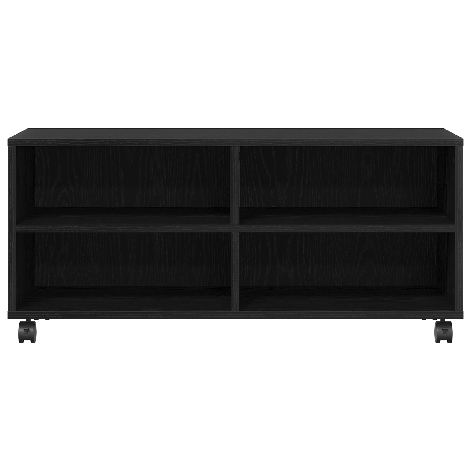 Dulap TV, negru, 90x35x35 cm, lemn prelucrat — imaginea 5