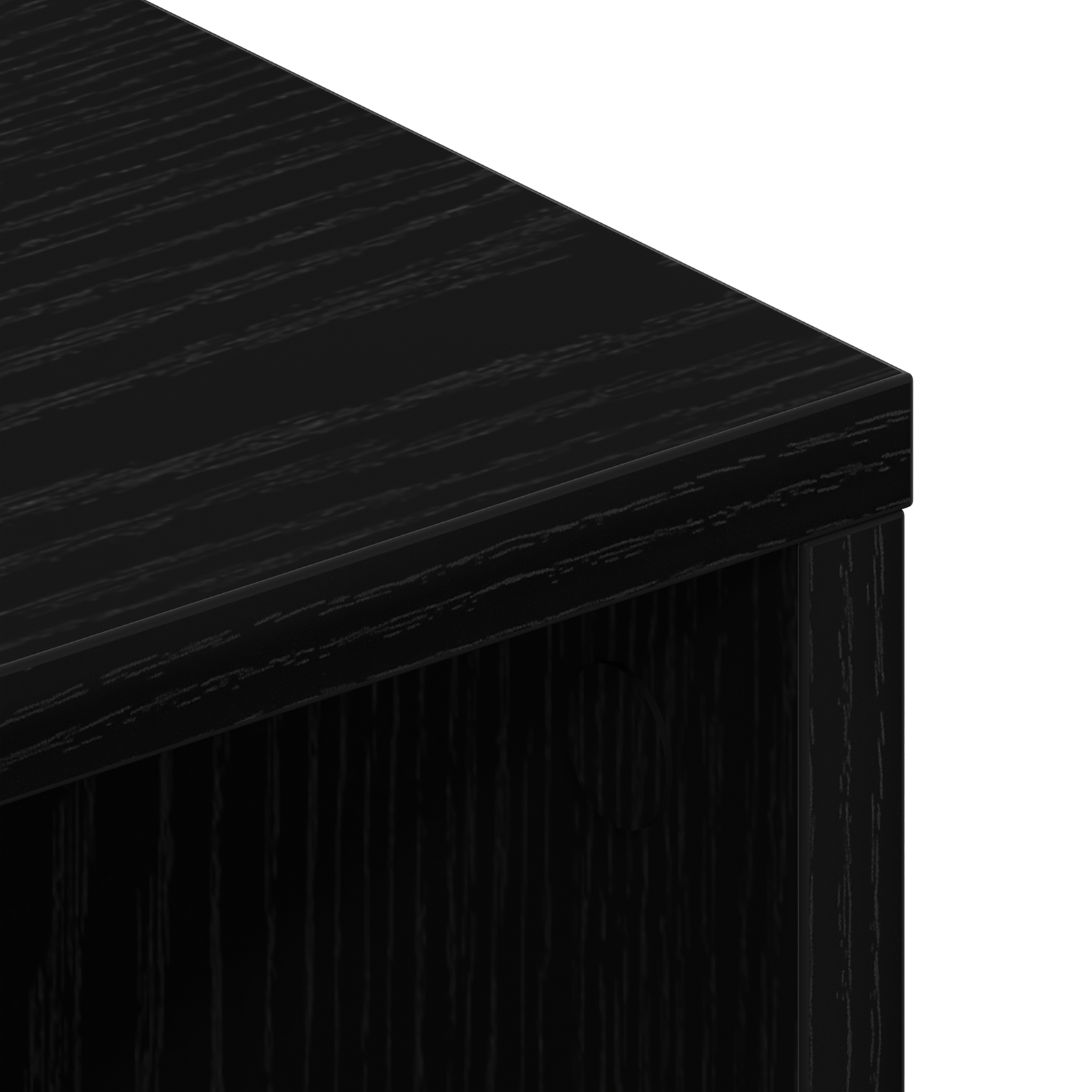 Dulap TV, negru, 90x35x35 cm, lemn prelucrat — imaginea 8