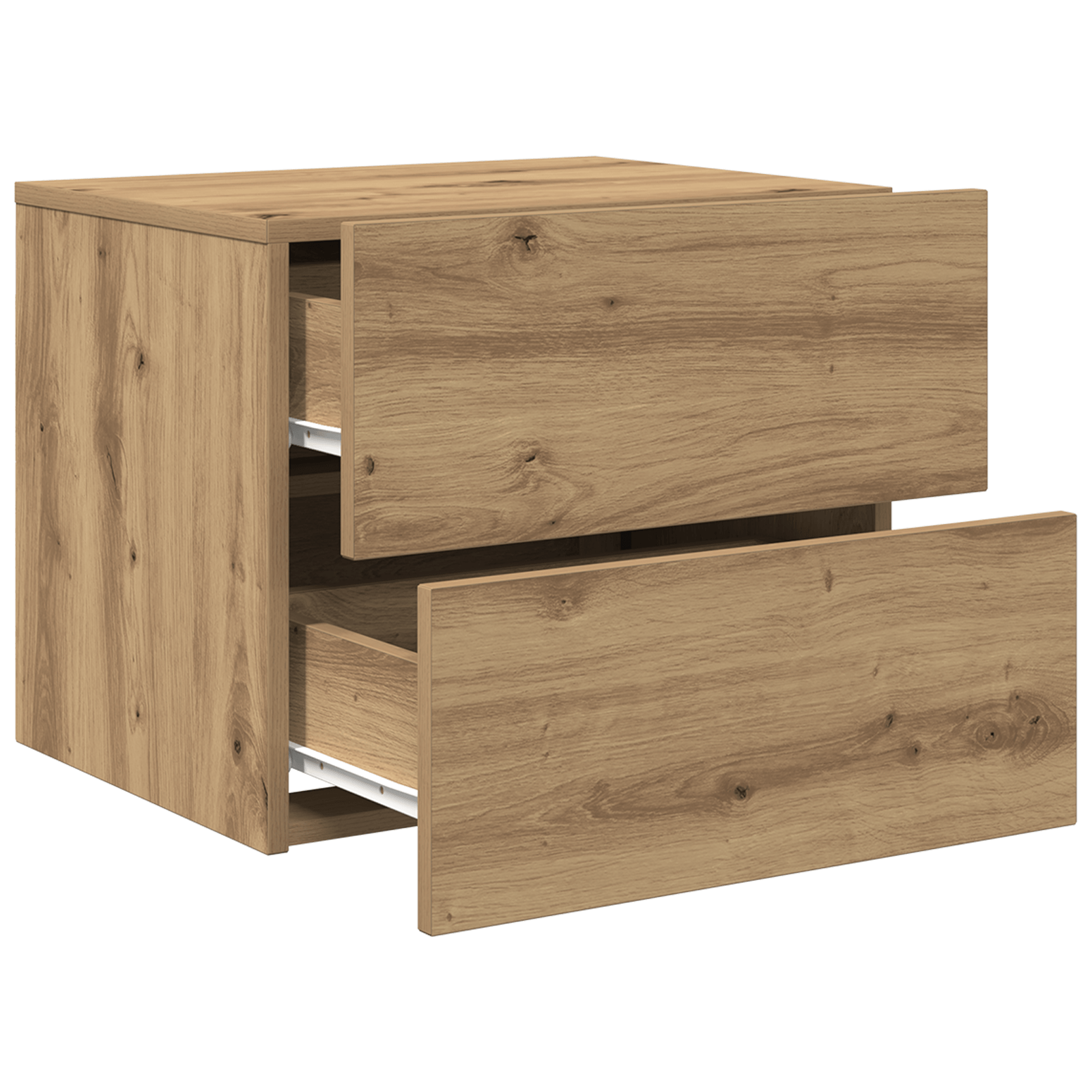 Noptiera cu LED-uri, de perete, stejar artizanal, 50x39x41 cm — imaginea 5