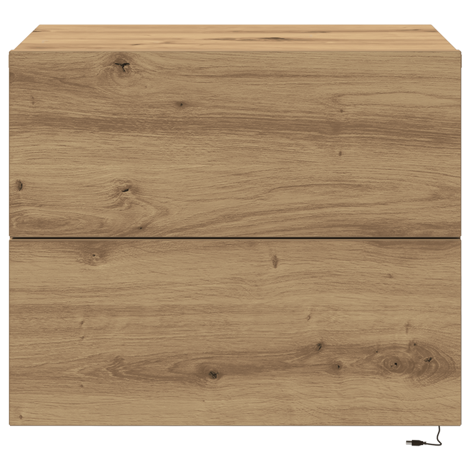 Noptiera cu LED-uri, de perete, stejar artizanal, 50x39x41 cm — imaginea 6