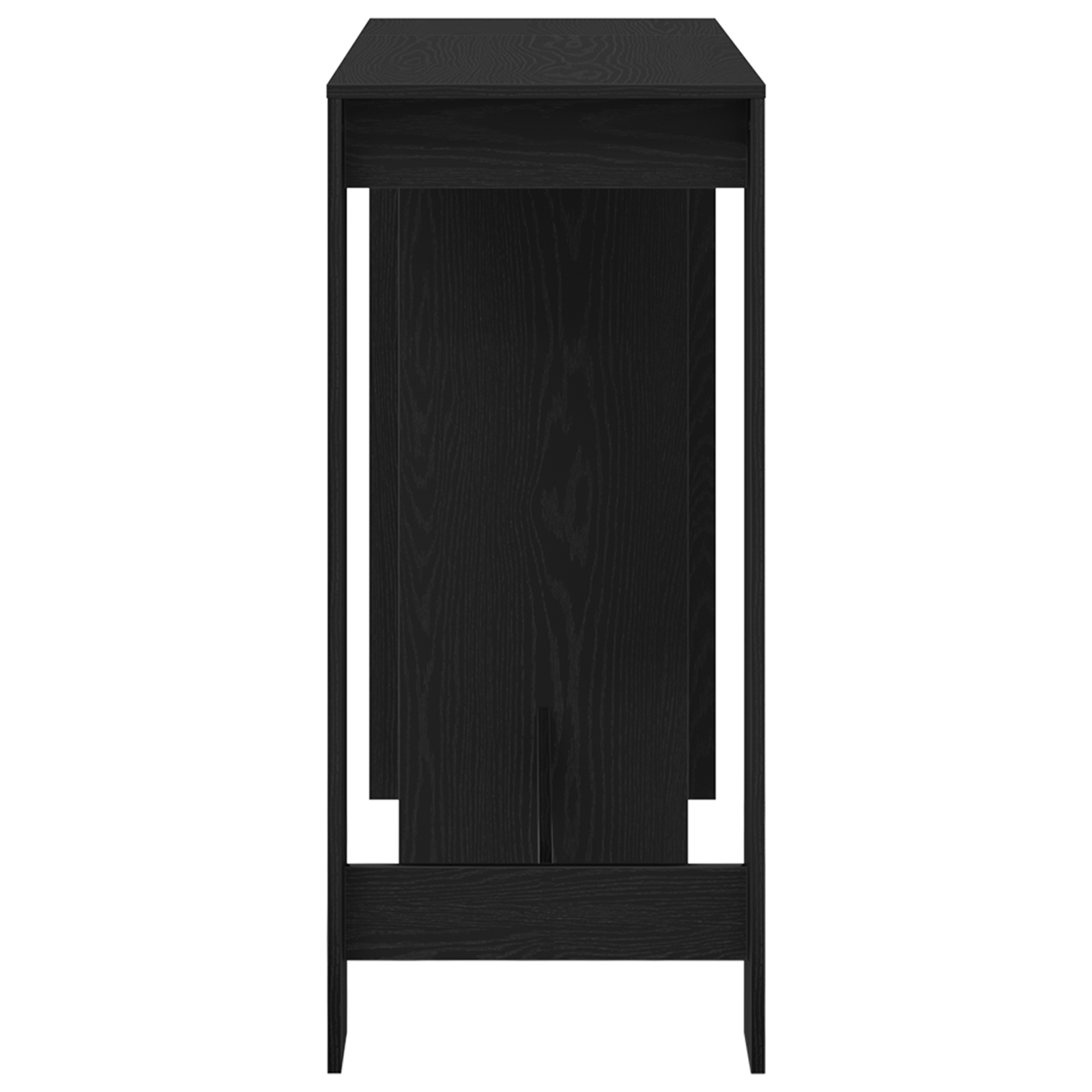 Masa bar cu raft stejar negru 102,5x46x103,5 cm lemn prelucrat — imaginea 7