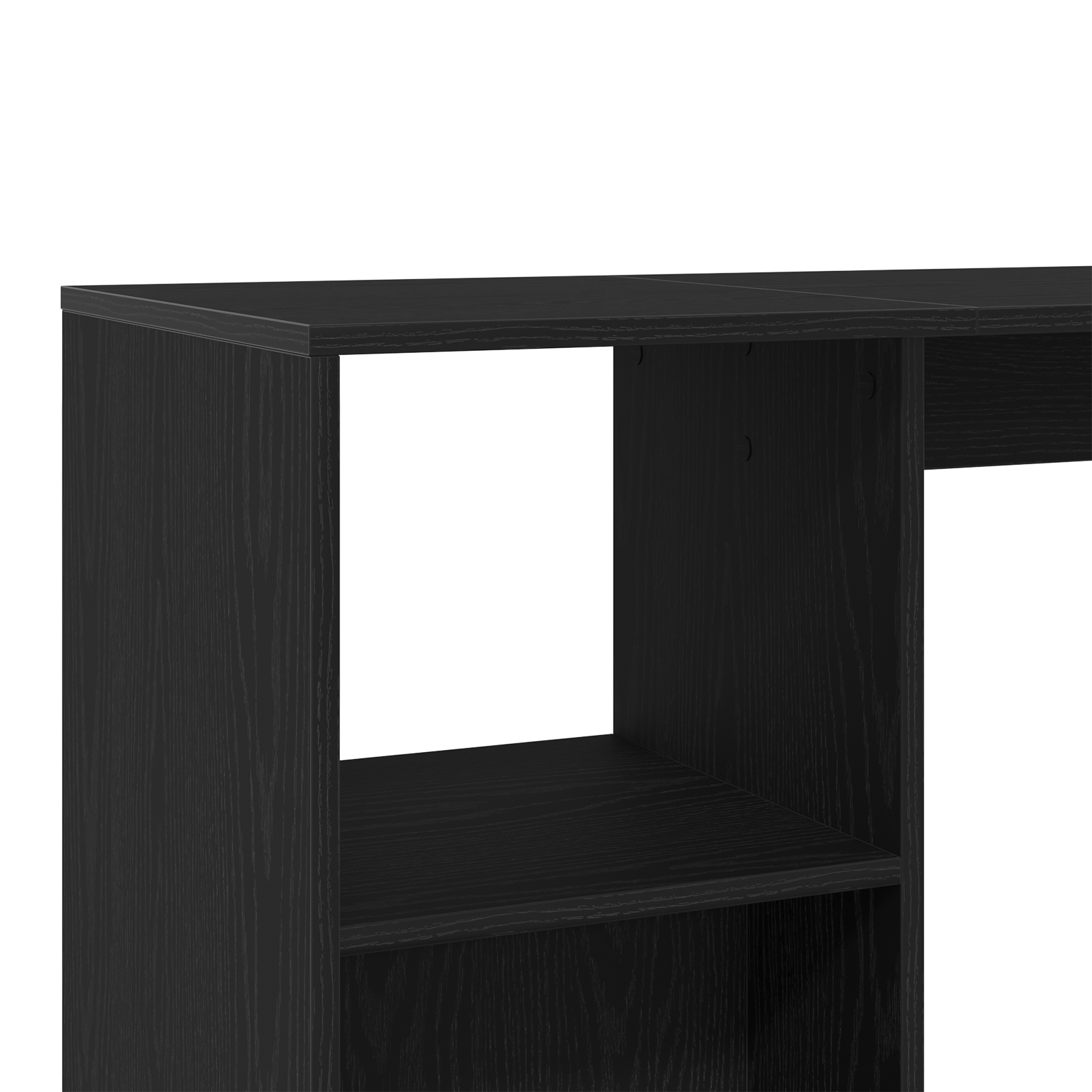 Masa bar cu raft stejar negru 102,5x46x103,5 cm lemn prelucrat — imaginea 8