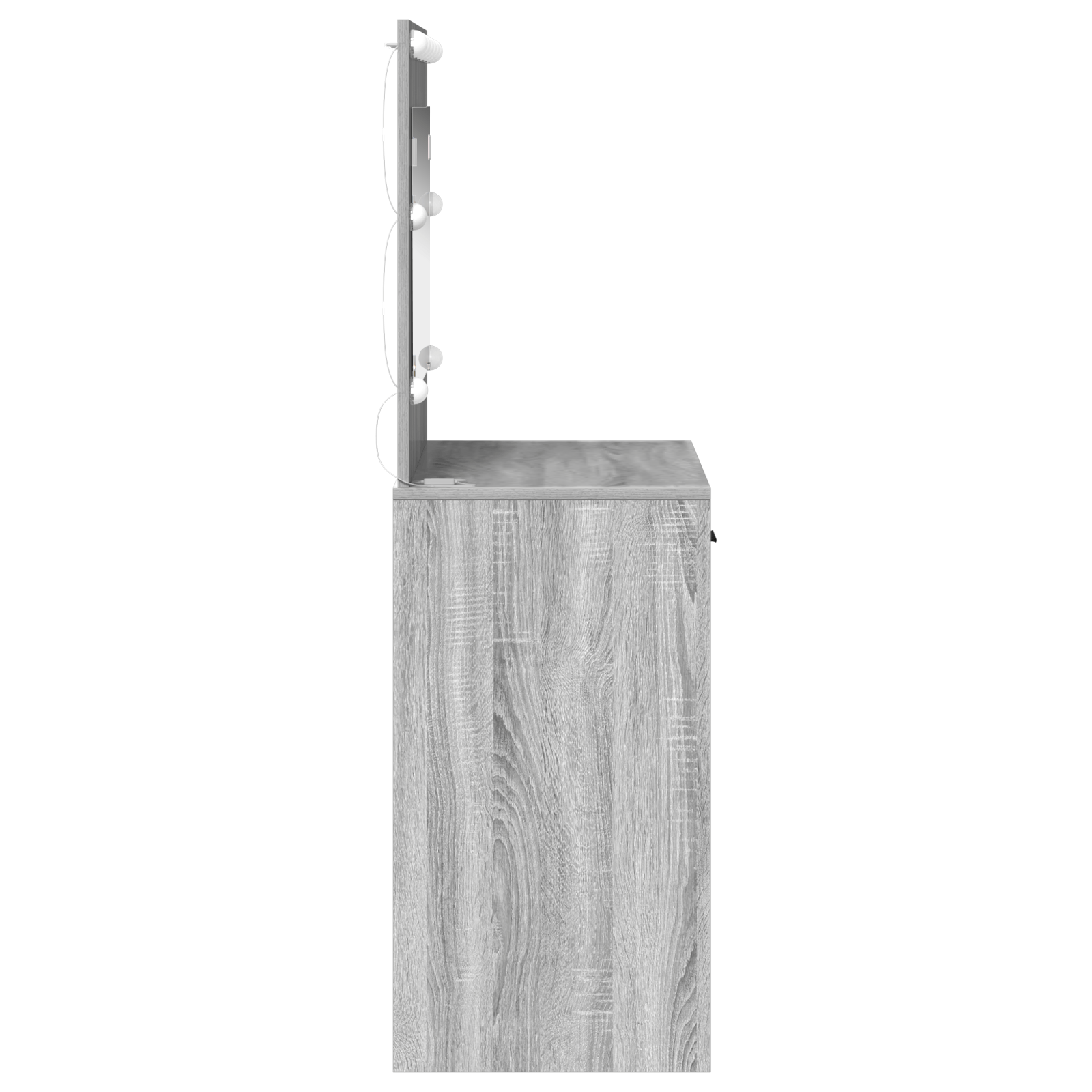 Masa de toaleta cu lumini LED, gri sonoma, 78,5x41x135 cm — imaginea 6