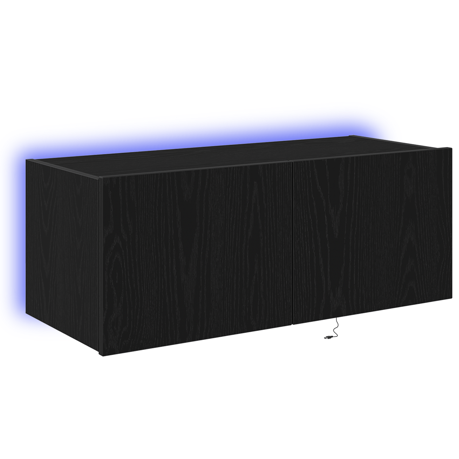 Dulap de perete cu LED-uri, stejar negru, 80x35x31 cm — imaginea 2