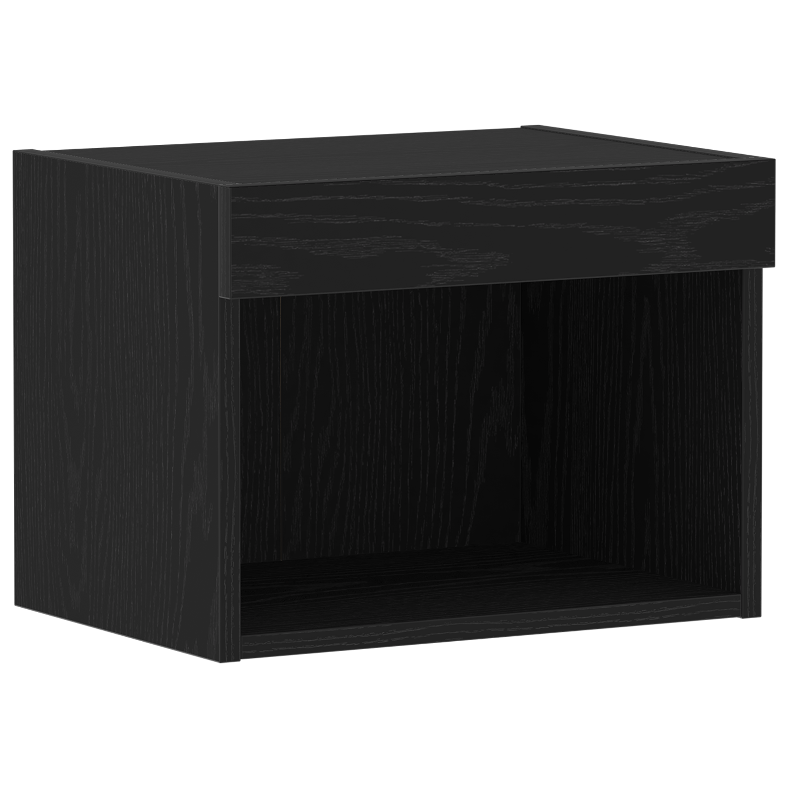 Dulap de perete cu LED-uri, stejar negru, 40x30x30 cm — imaginea 2