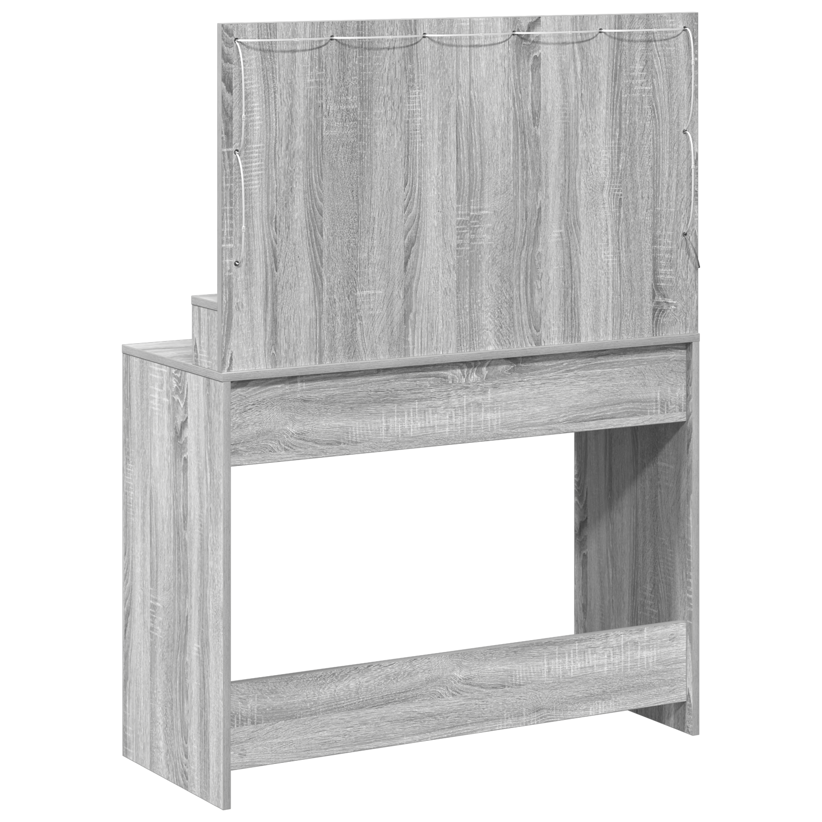 Masa de toaleta cu lumini LED, gri sonoma, 100x41x135 cm — imaginea 6