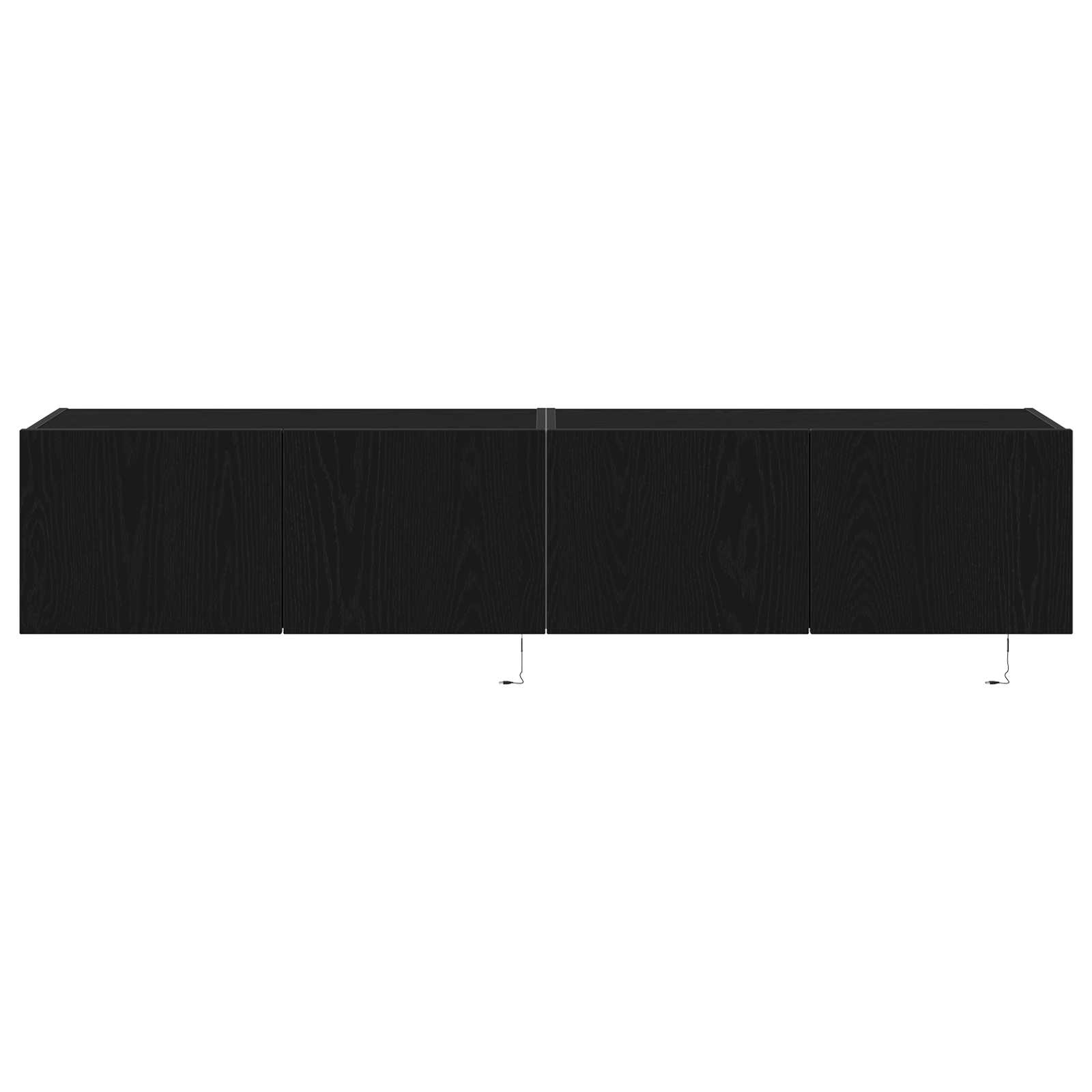 Dulapuri de perete LED-uri, 2 buc. stejar negru, 80x35x31 cm — imaginea 7