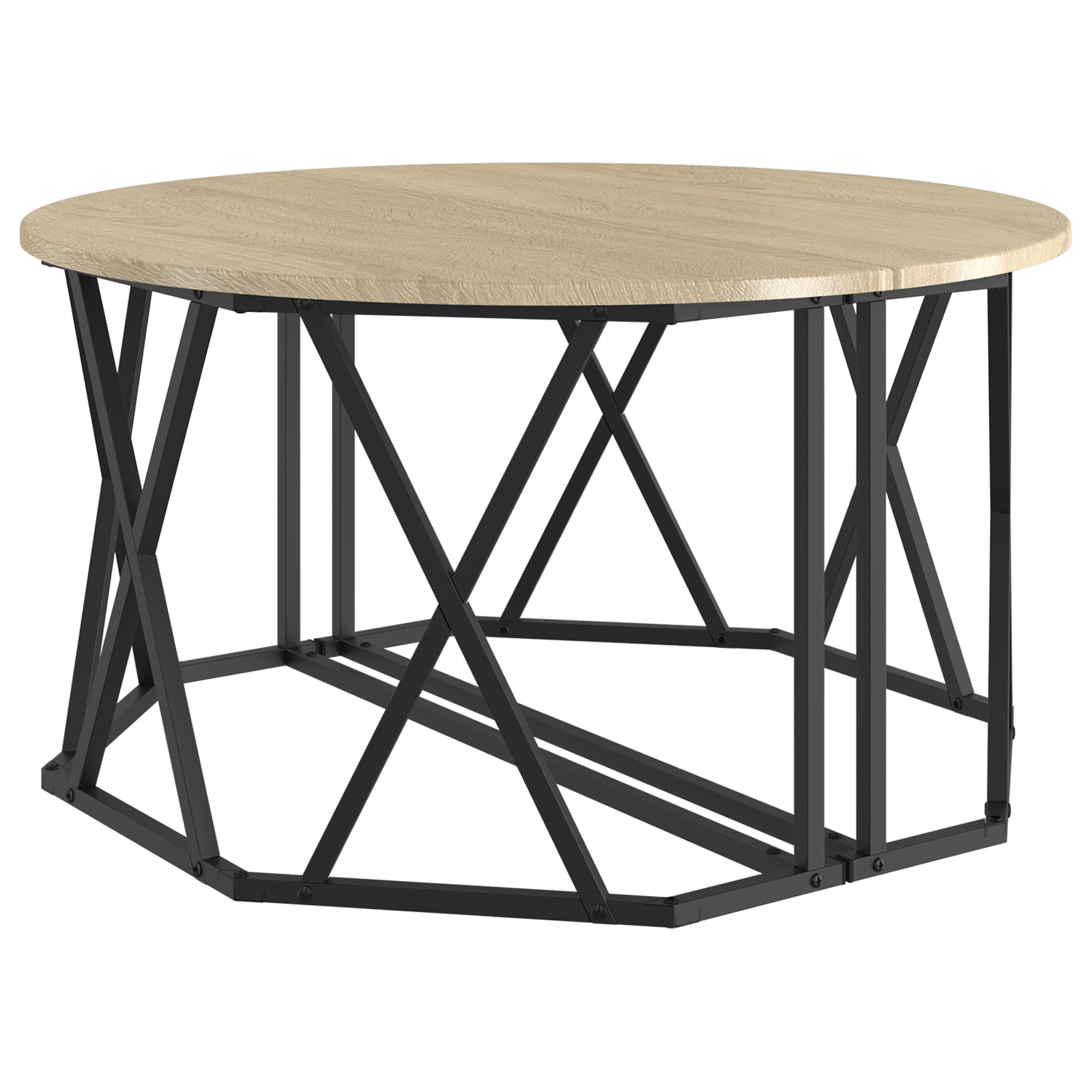 Masa de cafea, stejar sonoma, 80x80x42 cm, lemn prelucrat — imaginea 5