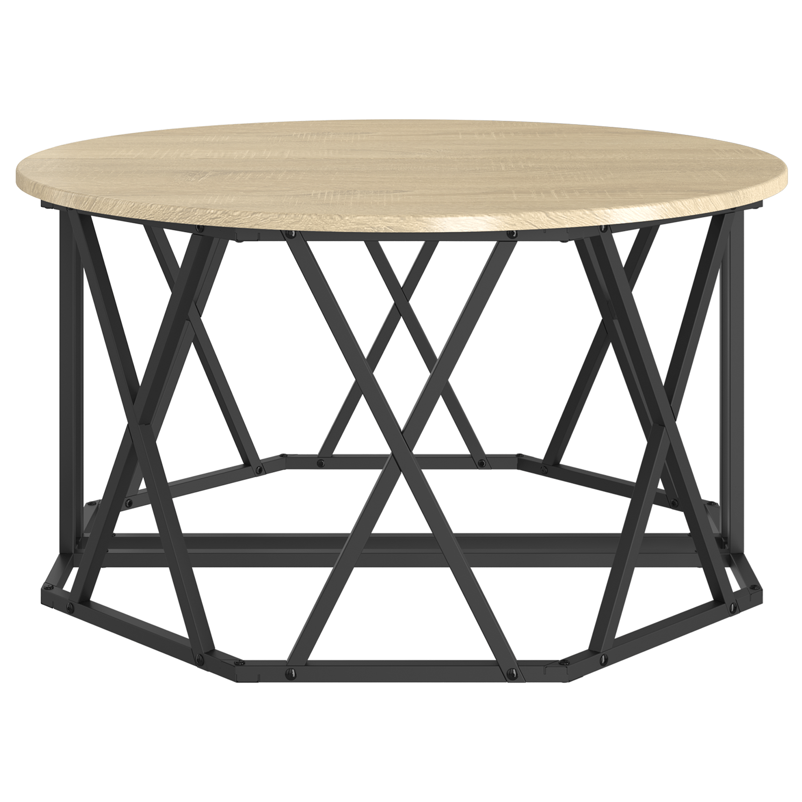 Masa de cafea, stejar sonoma, 80x80x42 cm, lemn prelucrat — imaginea 7