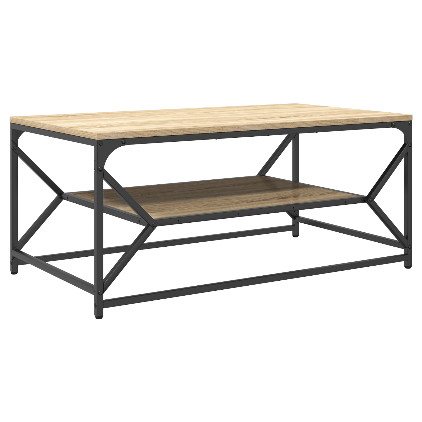 Masa de cafea cu raft, stejar sonoma 90x50x40 cm lemn prelucrat — imaginea 2