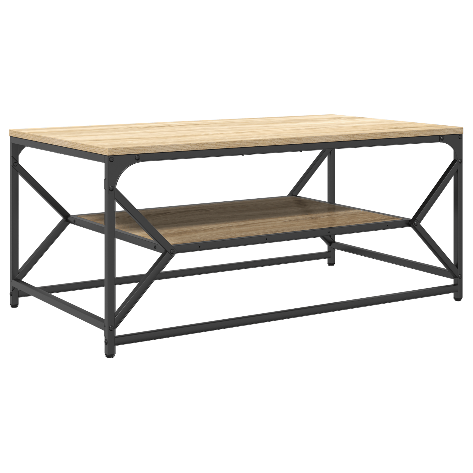 Masa de cafea cu raft, stejar sonoma 90x50x40 cm lemn prelucrat — imaginea 7