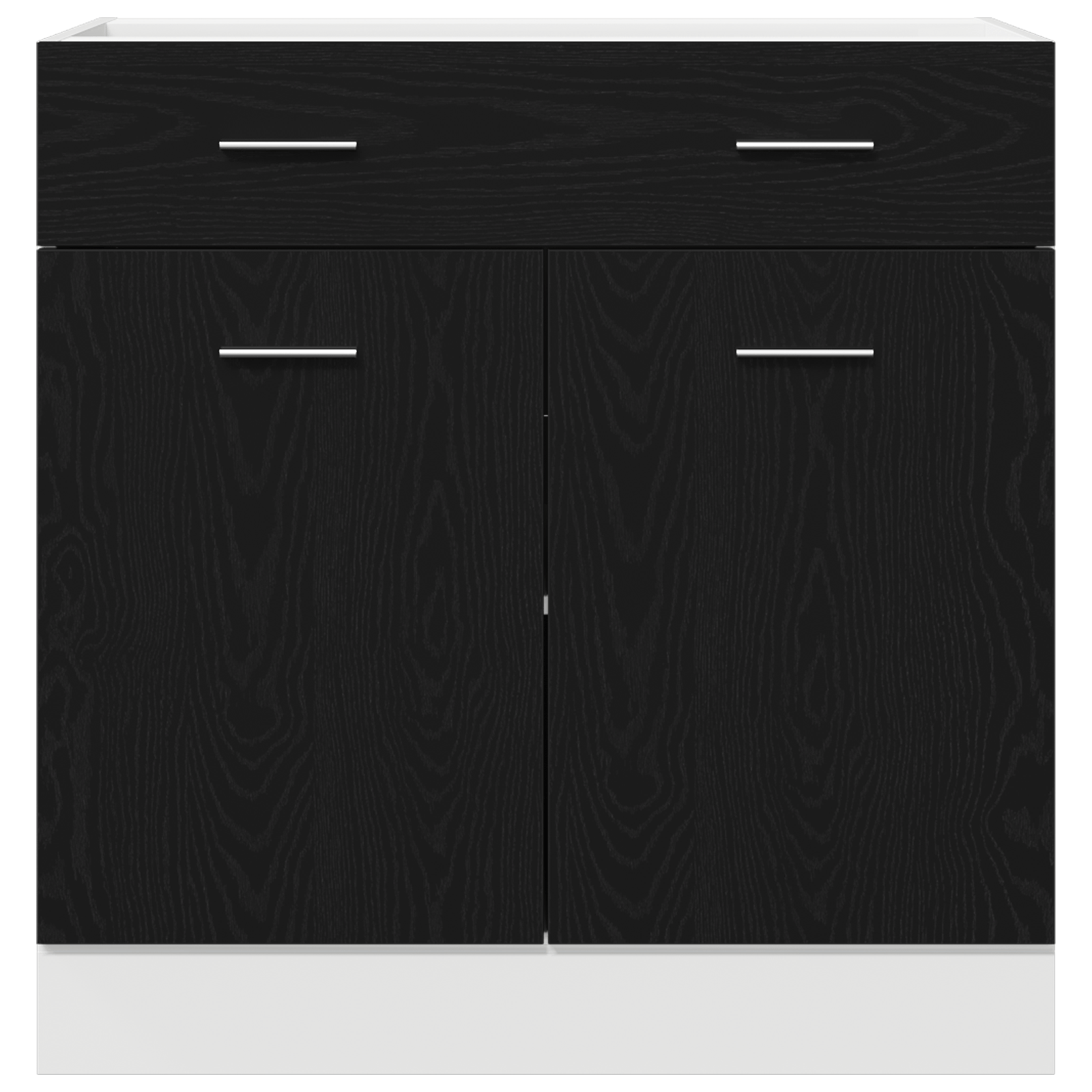 Dulap cu sertar in stejar negru, 80x46x81.5 cm, Fabricat din lemn prelucrat — imaginea 7