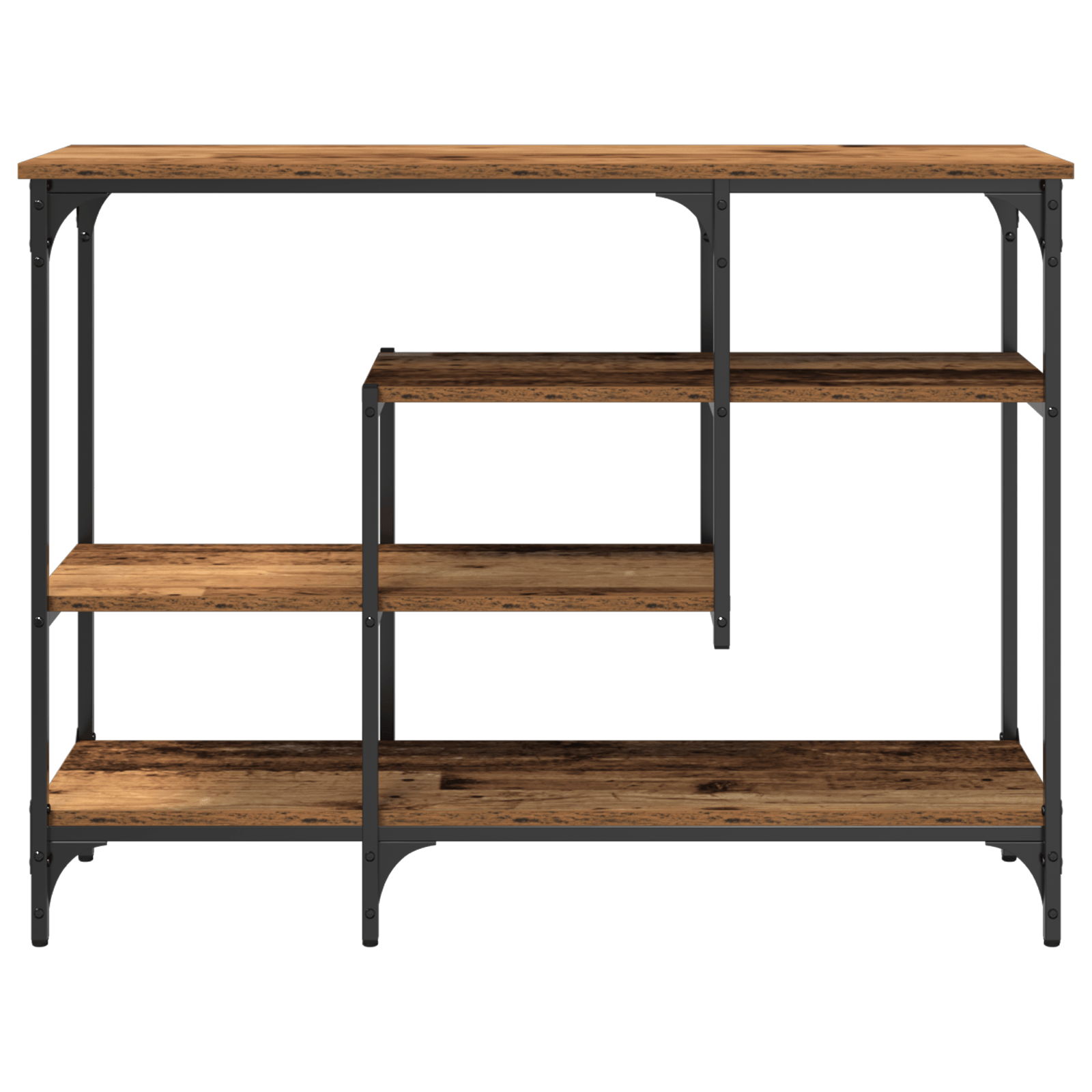 Masa consola, lemn vechi, 100x35x75 cm, lemn prelucrat si otel — imaginea 5