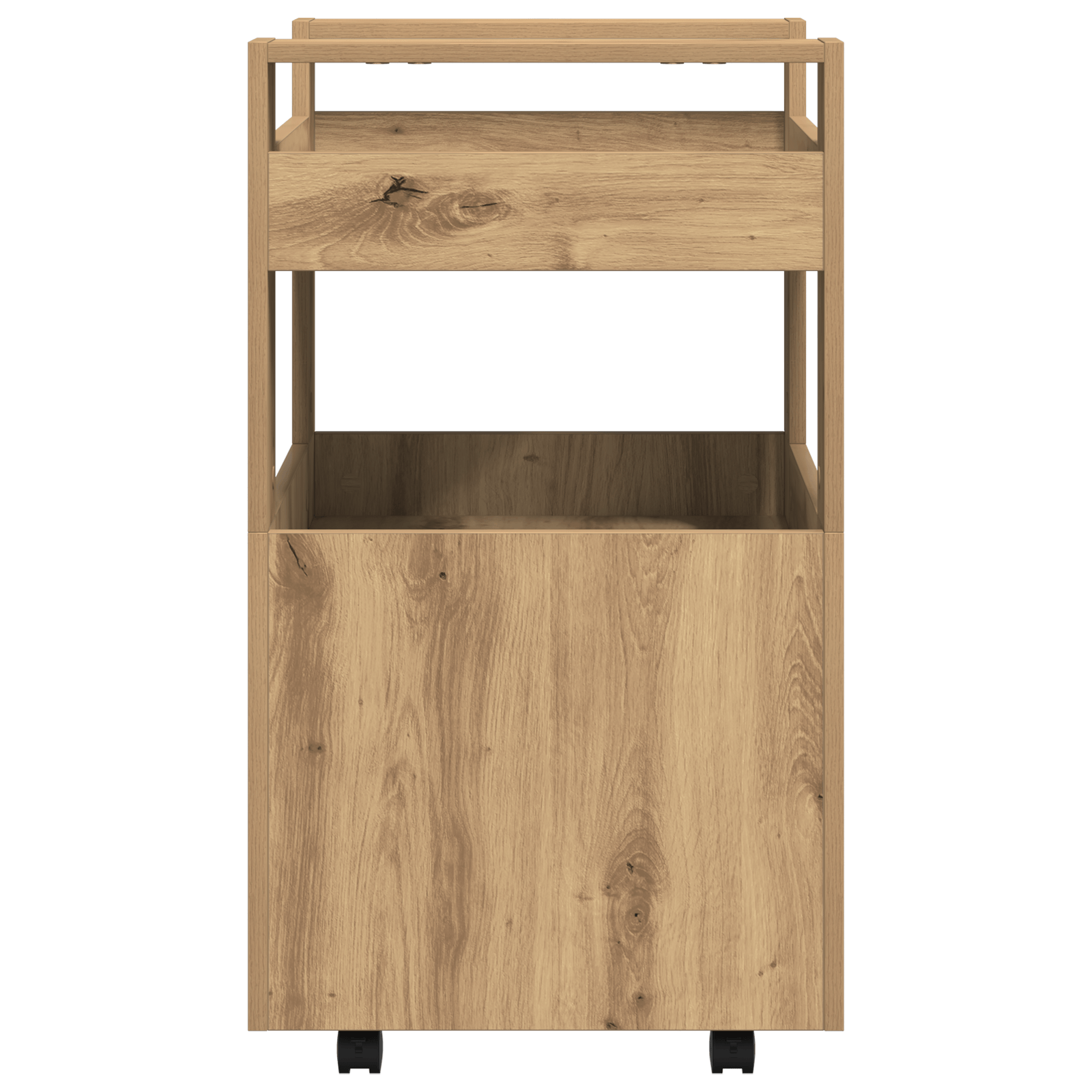 Carucior bucatarie, stejar artizanal 60x45x80 cm lemn prelucrat — imaginea 7