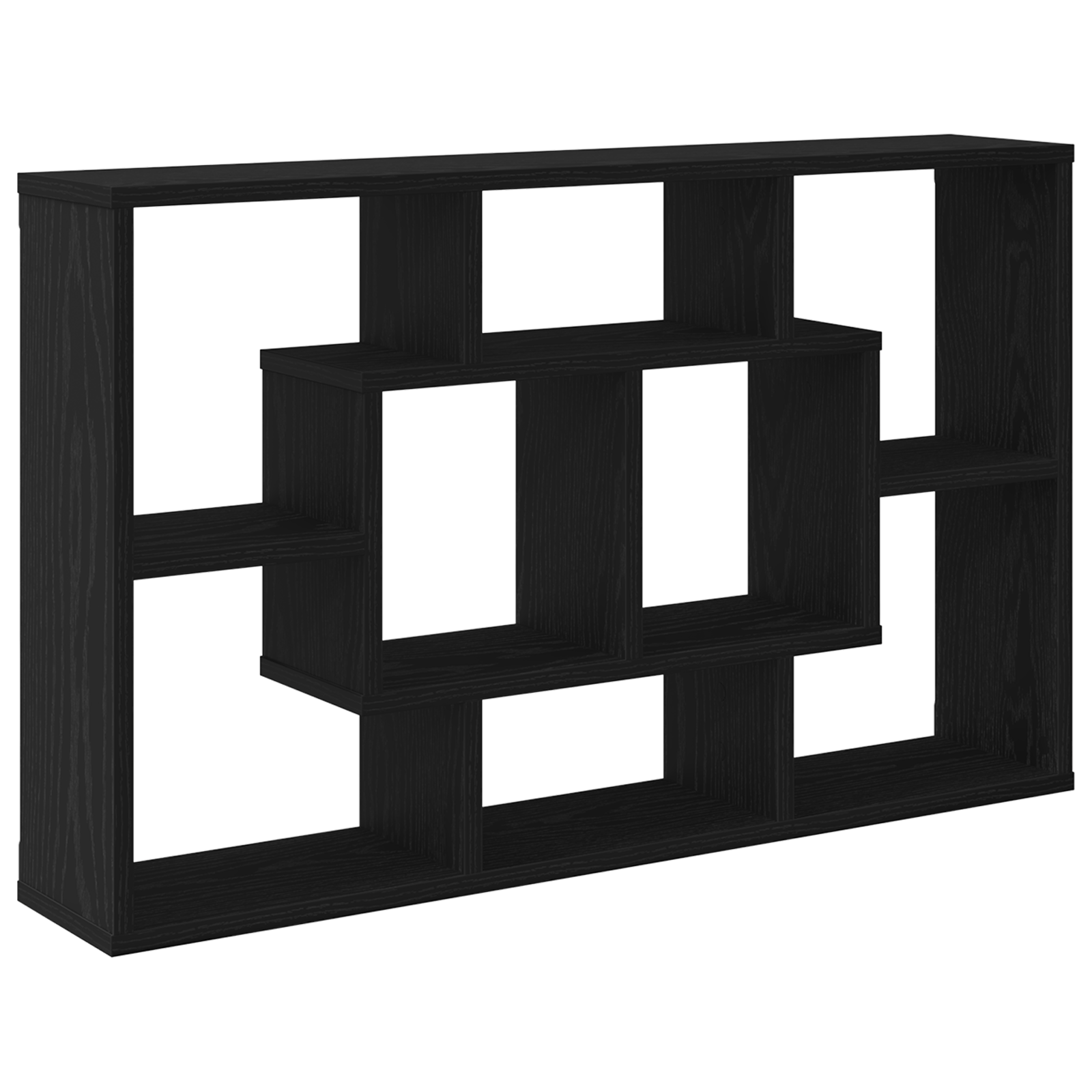 Raft - Stejar negru, 85 x 16 x 52.5 cm, Fabricat din lemn prelucrat — imaginea 2