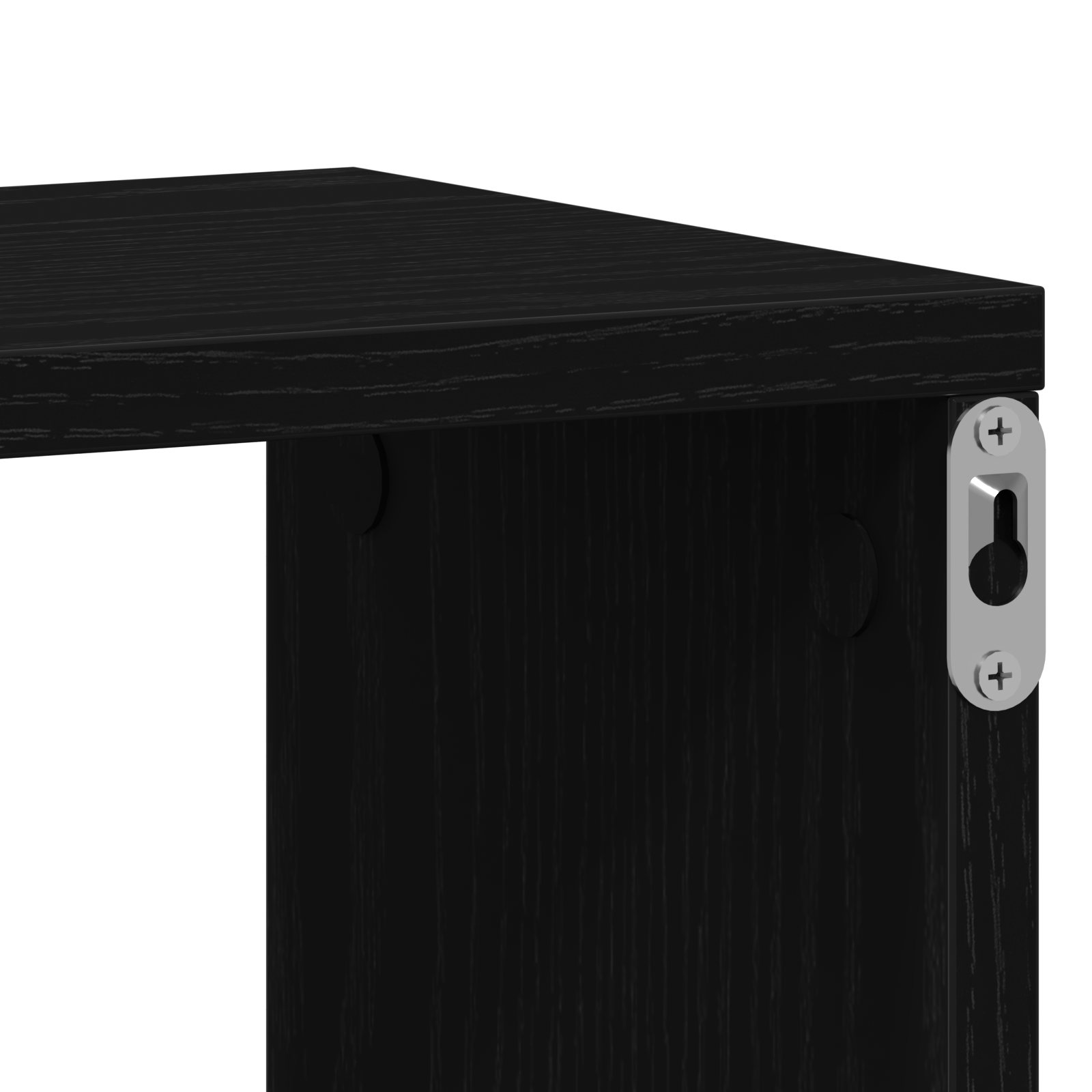 Raft - Stejar negru, 85 x 16 x 52.5 cm, Fabricat din lemn prelucrat — imaginea 8