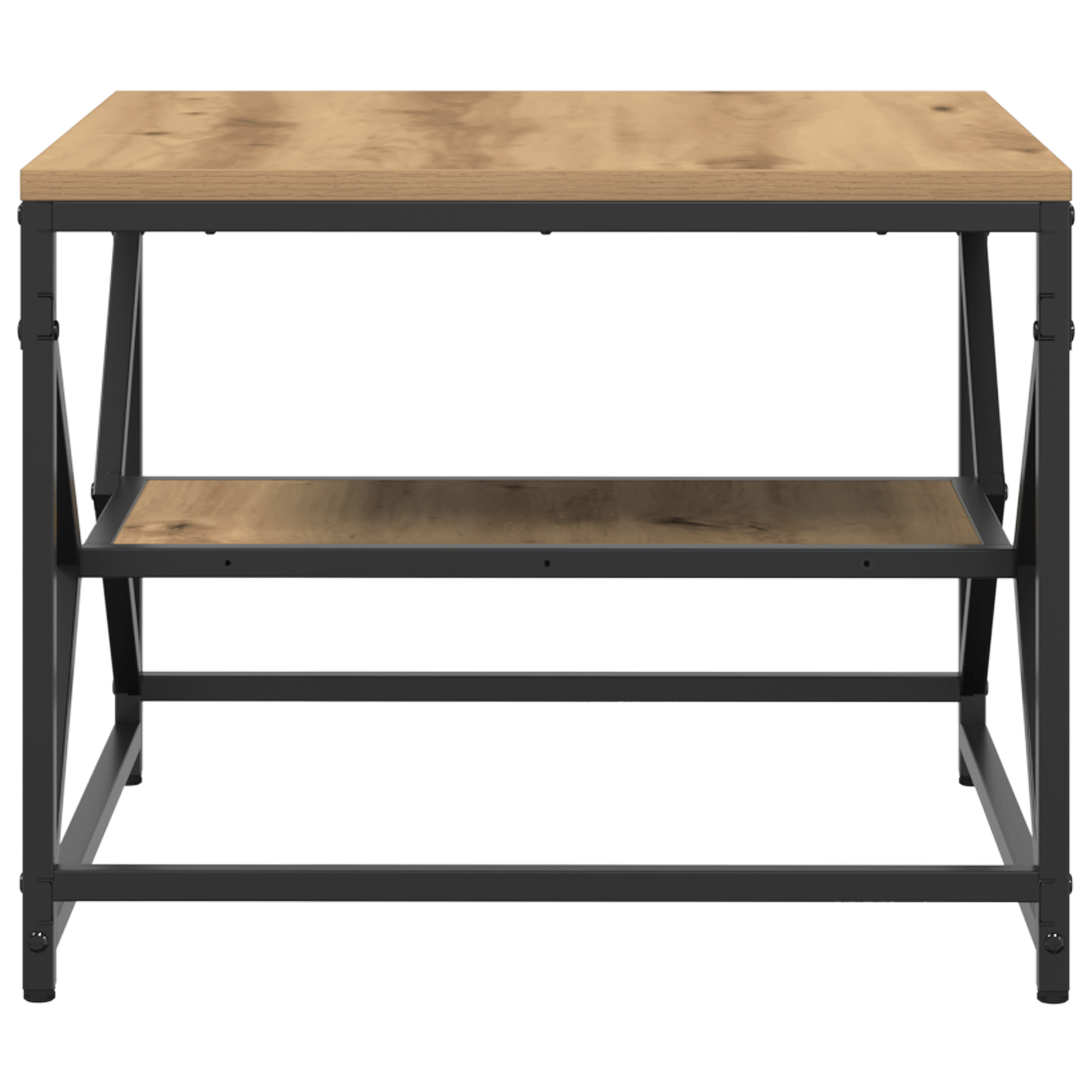 Masa de cafea cu raft Oakh Artisan 51x50x40 cm din lemn prelucrat — imaginea 7