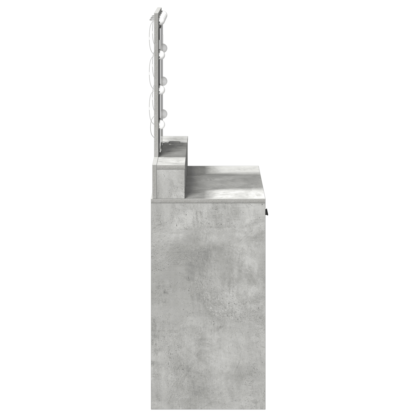 Masa de cosmetica cu LED, gri beton, 79x41x140 cm — imaginea 6