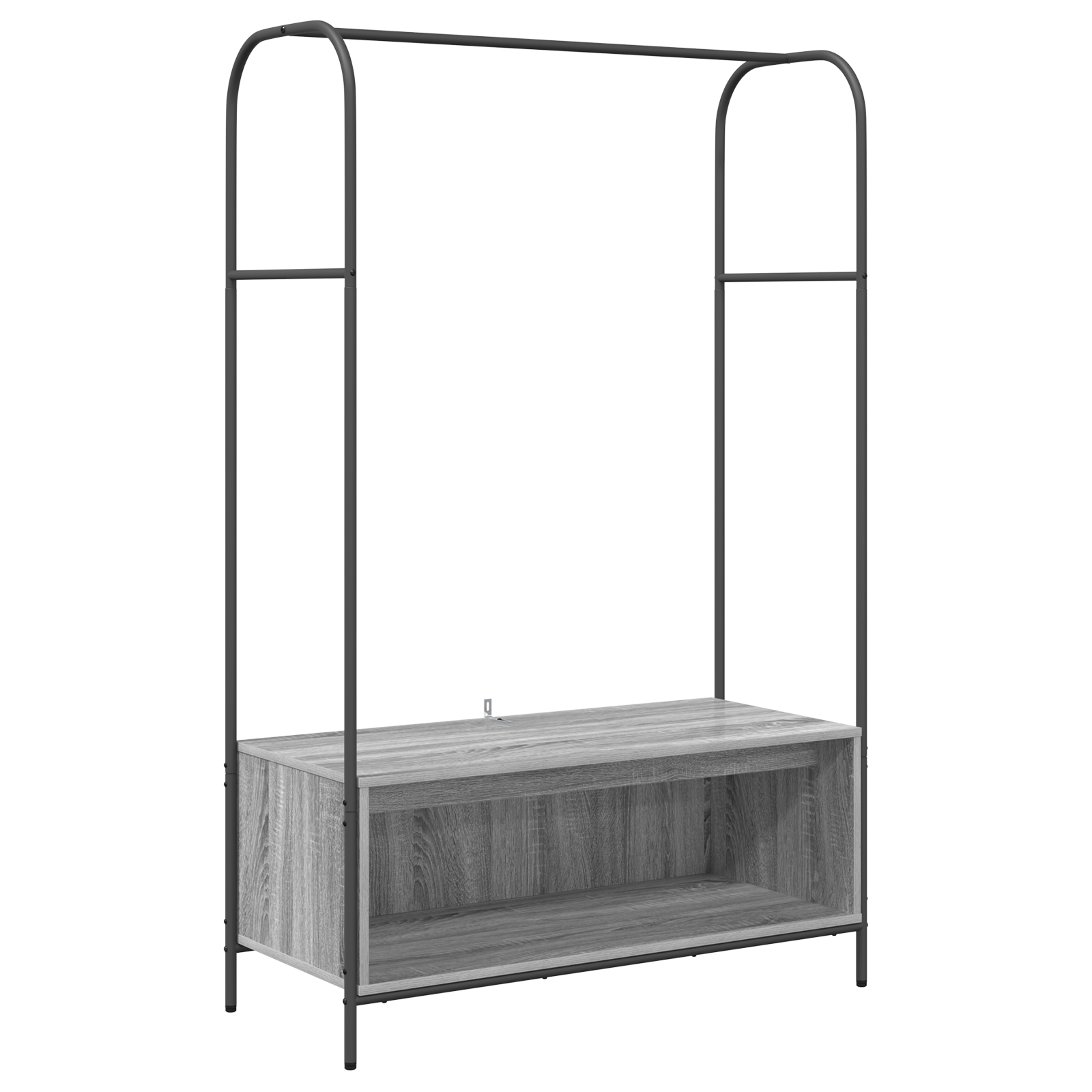Rack haine cu rafturi gri sonoma 100x44x160 cm — imaginea 2