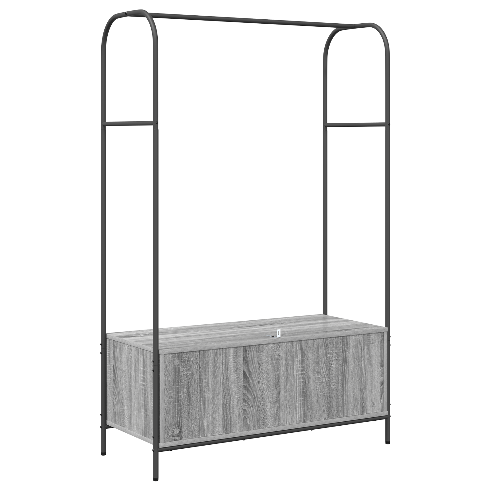 Rack haine cu rafturi gri sonoma 100x44x160 cm — imaginea 7