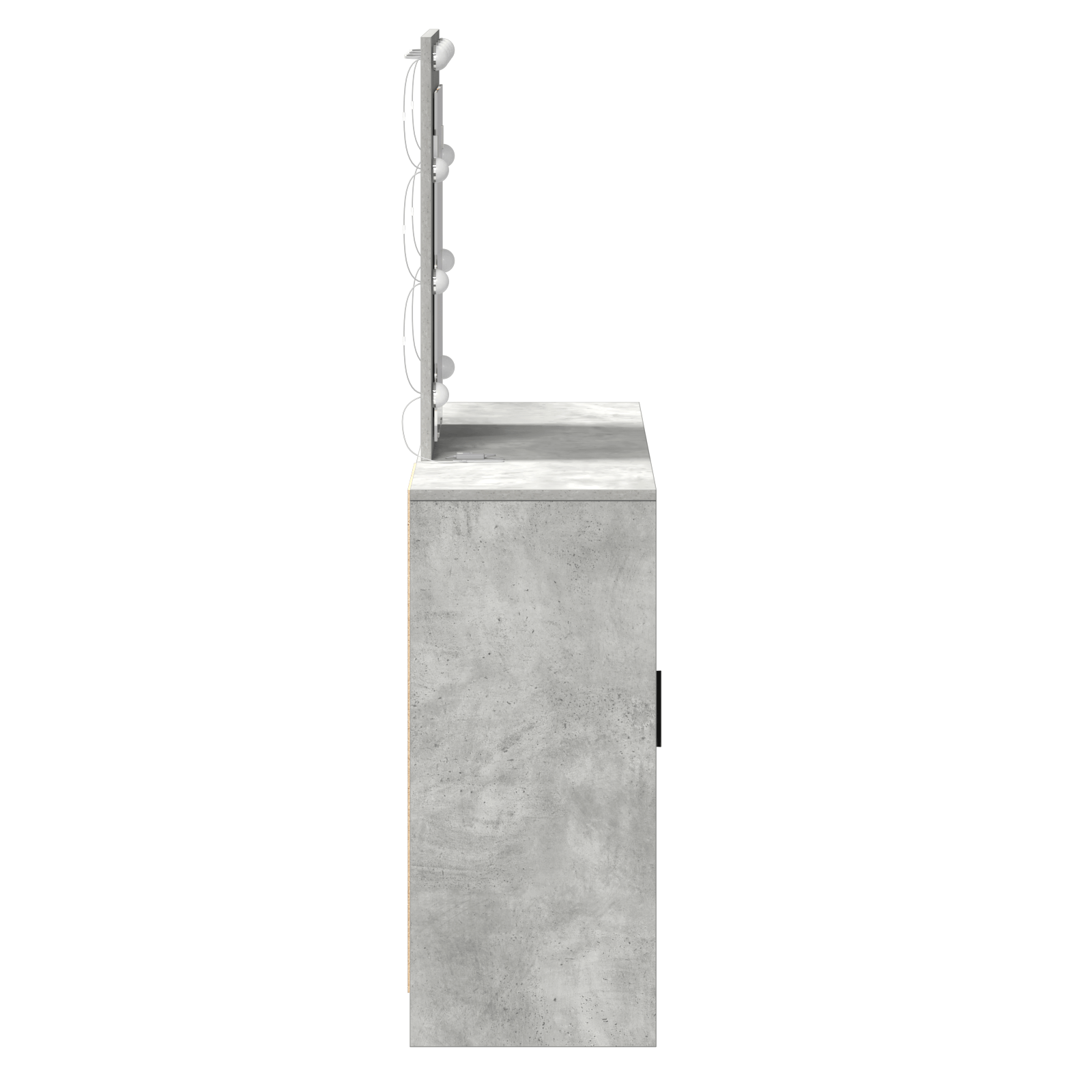 Masa de toaleta cu LED, gri beton, 102x33x135 cm — imaginea 6