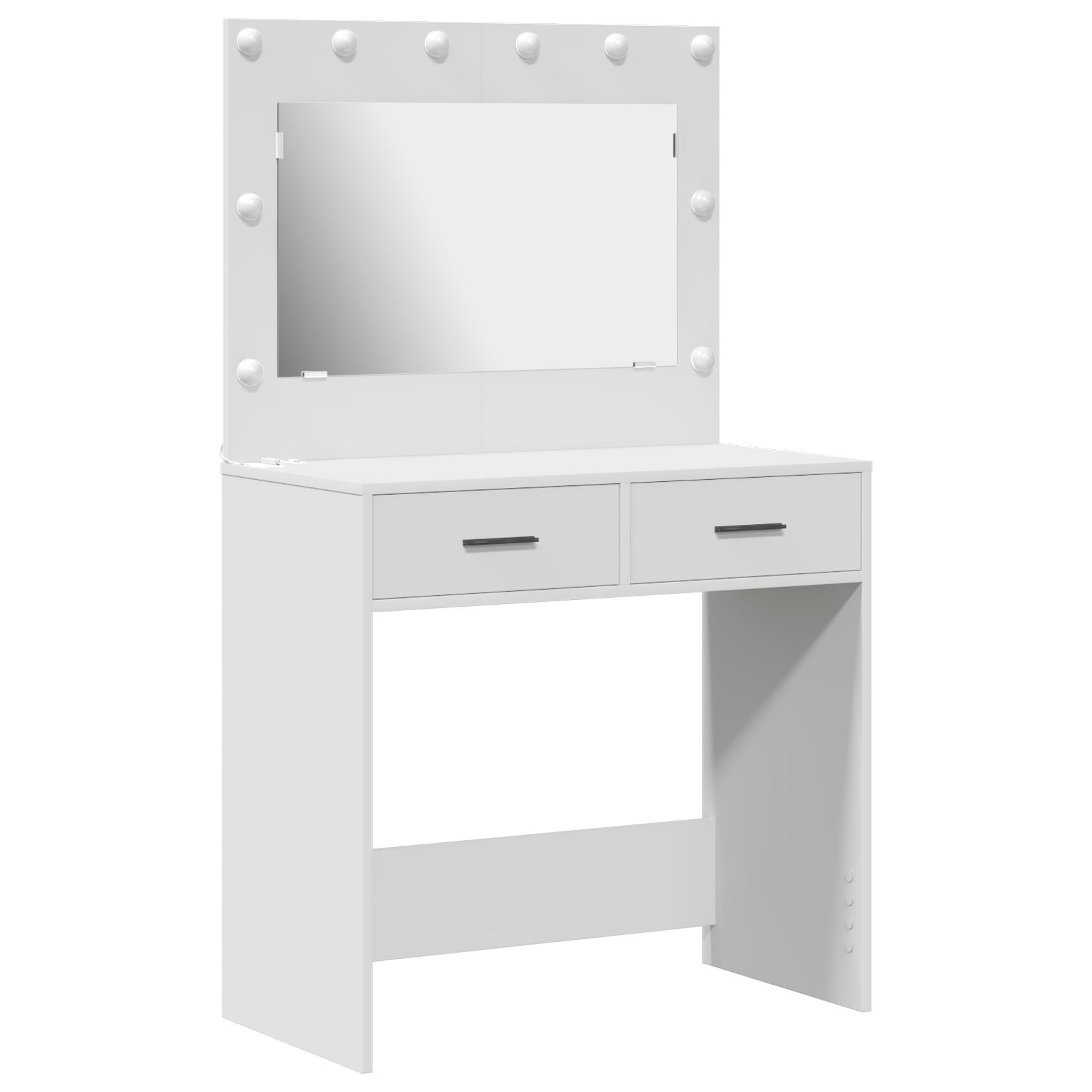 Masa de toaleta cu lumini LED, alb, 78.5 x 41 x 135 cm — imaginea 2