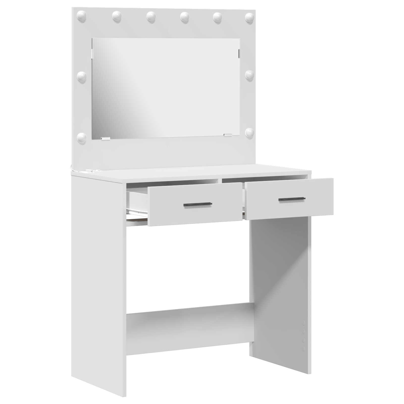 Masa de toaleta cu lumini LED, alb, 78.5 x 41 x 135 cm — imaginea 4