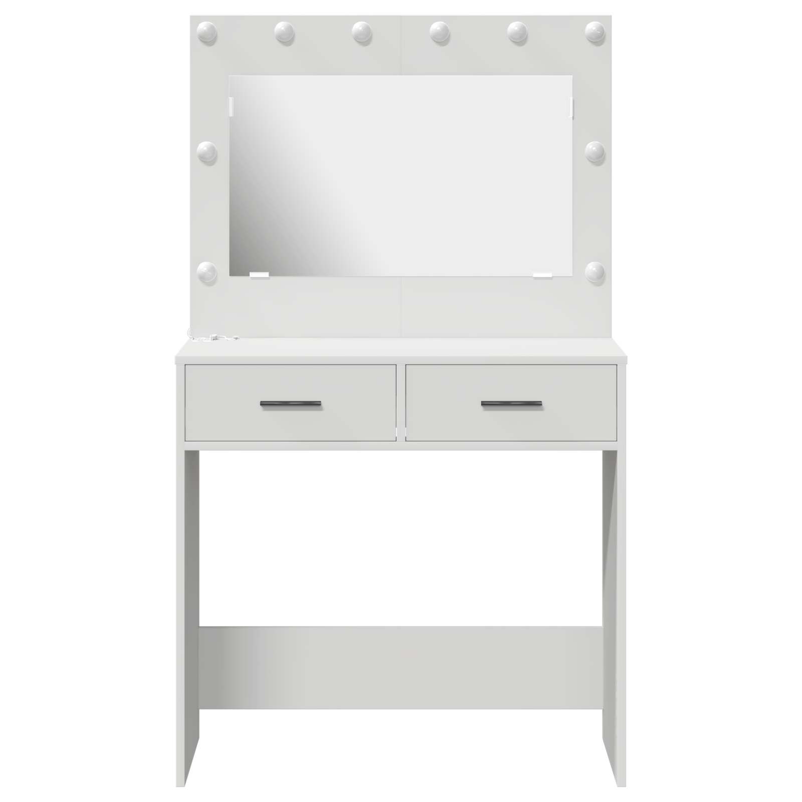 Masa de toaleta cu lumini LED, alb, 78.5 x 41 x 135 cm — imaginea 5