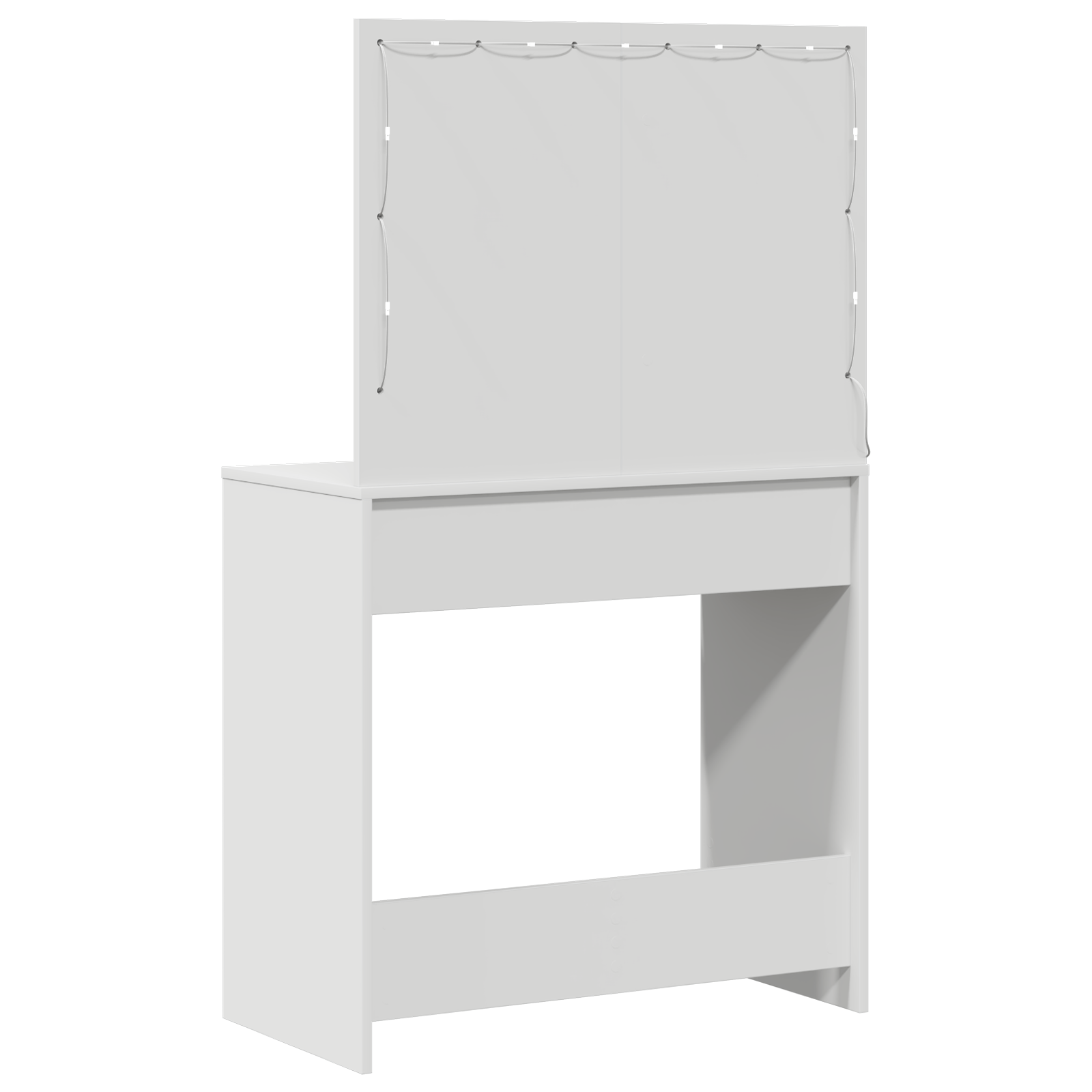 Masa de toaleta cu lumini LED, alb, 78.5 x 41 x 135 cm — imaginea 7