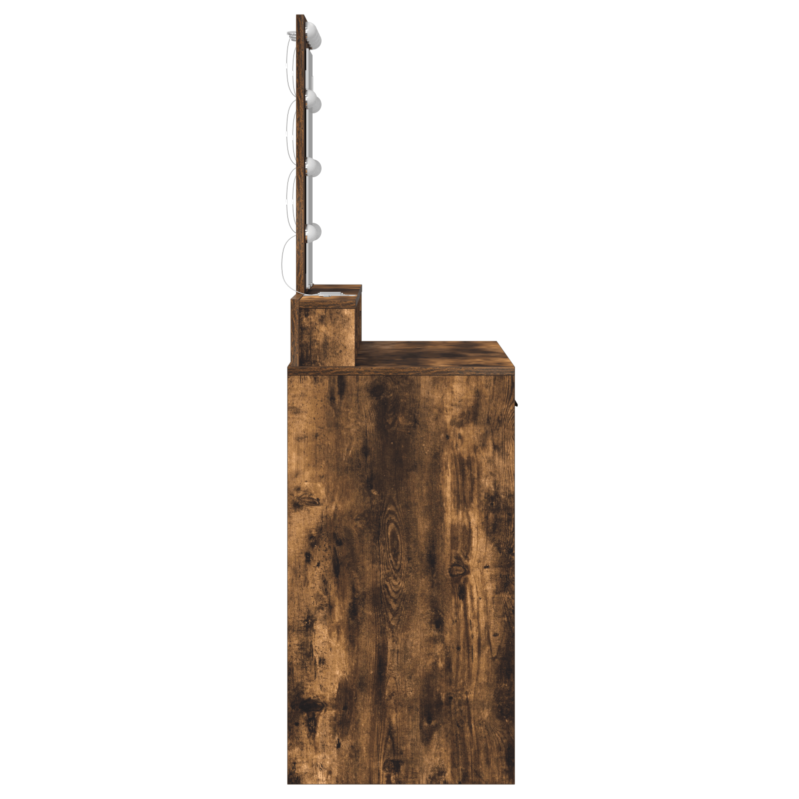 masa de toaleta cu lumini LED Stejar afumat 100x41x140 cm — imaginea 6