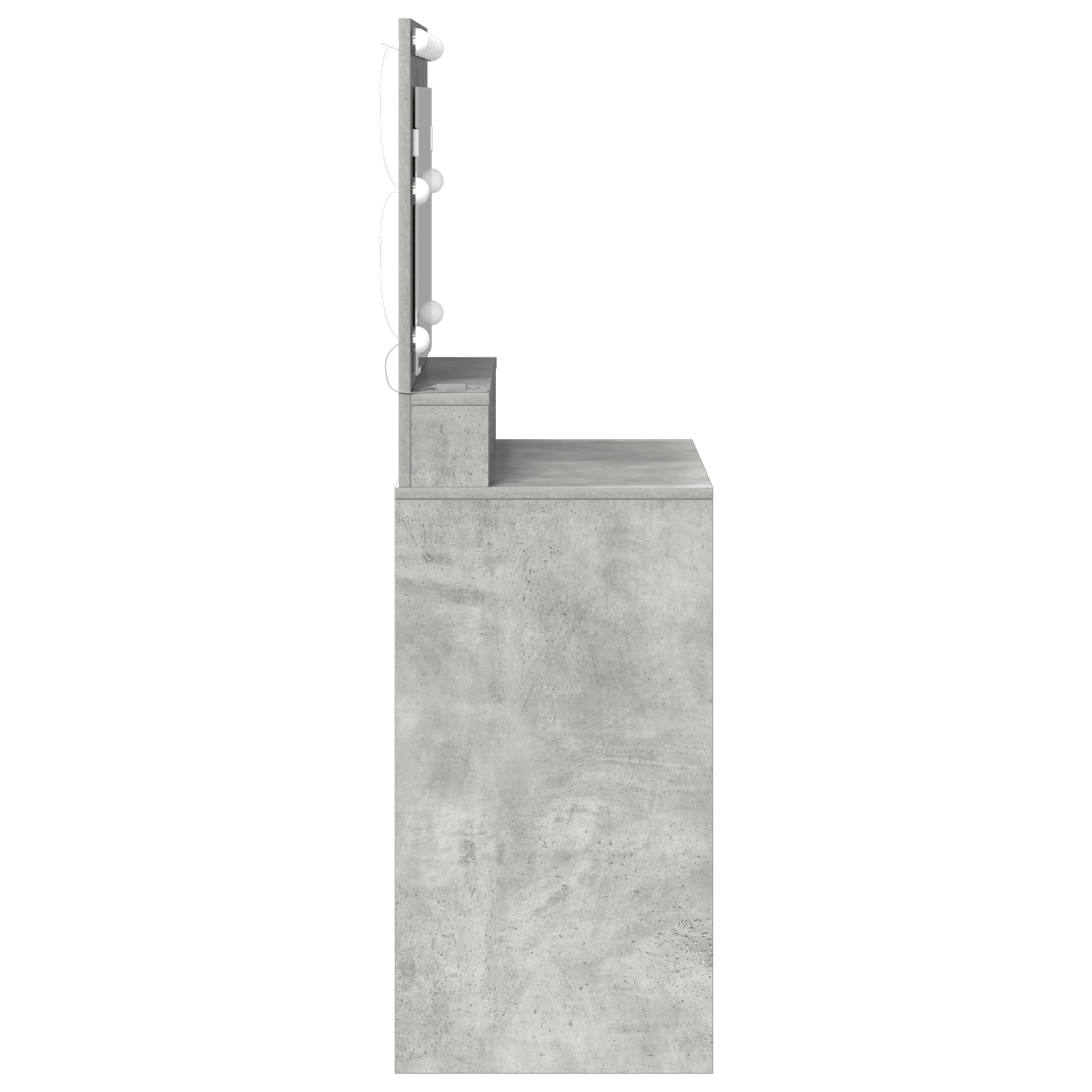 Masa de toaleta cu lumini LED, gri beton, 79x41x135 cm — imaginea 5
