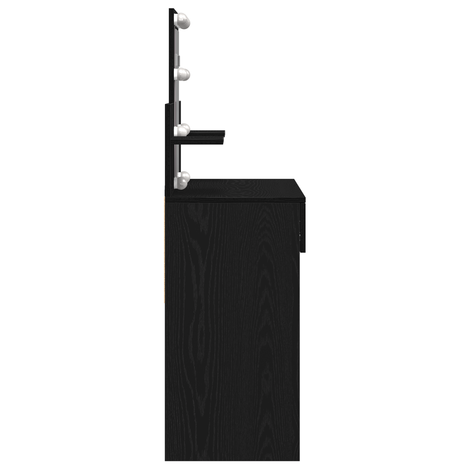 Masa de toaleta cu LED, stejar negru, 100x40x130 cm — imaginea 8