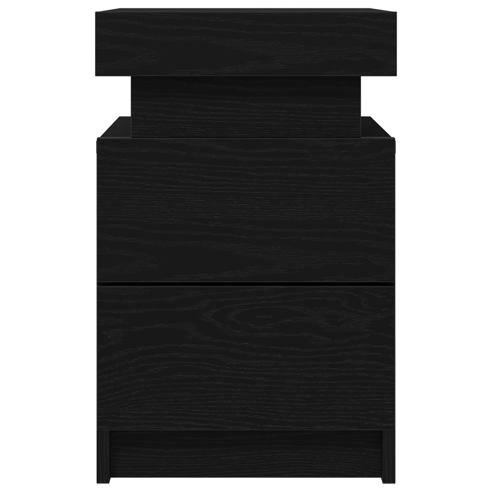 Noptiera cu lumini LED, stejar negru, 35x39x55 cm — imaginea 6