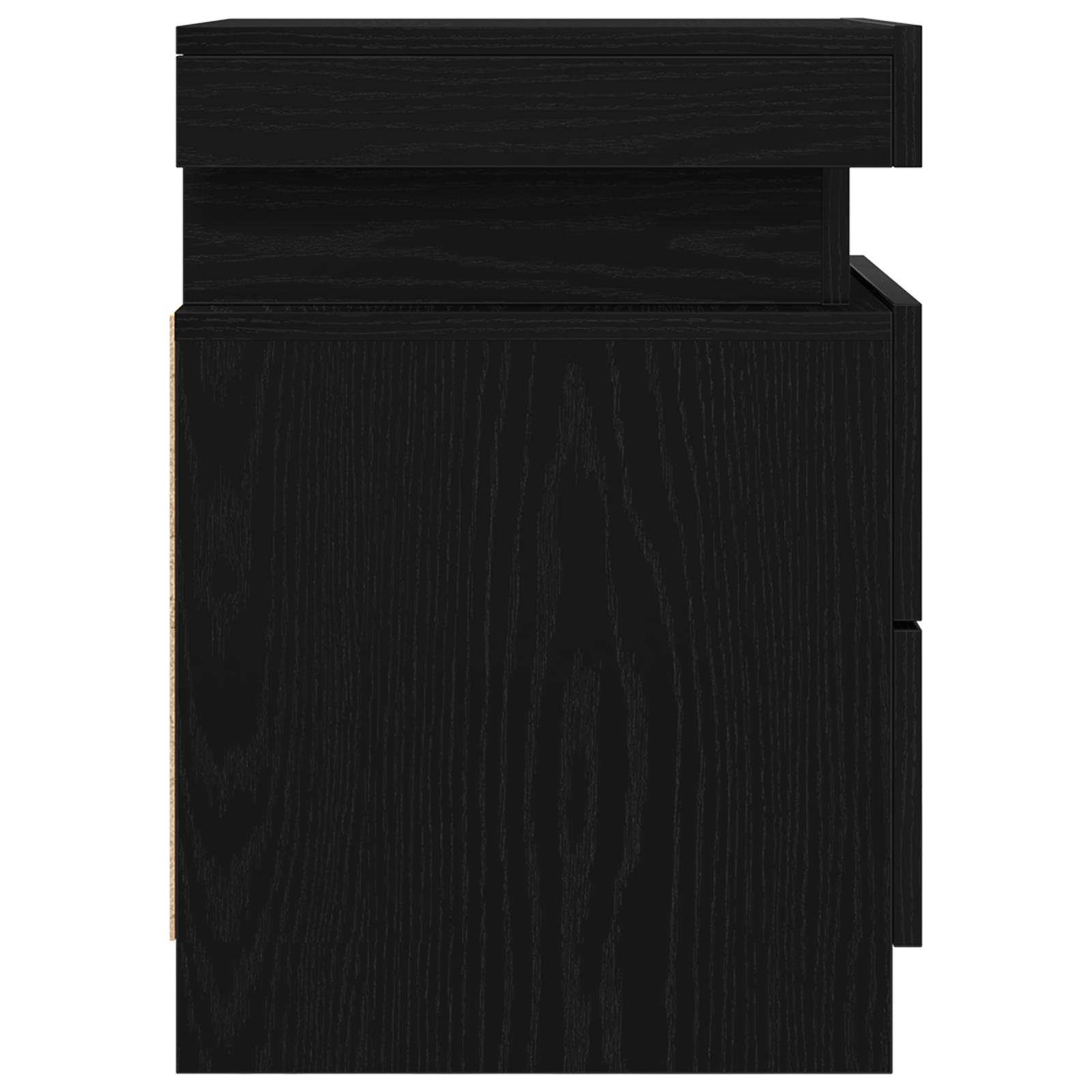Noptiera cu lumini LED, stejar negru, 35x39x55 cm — imaginea 7
