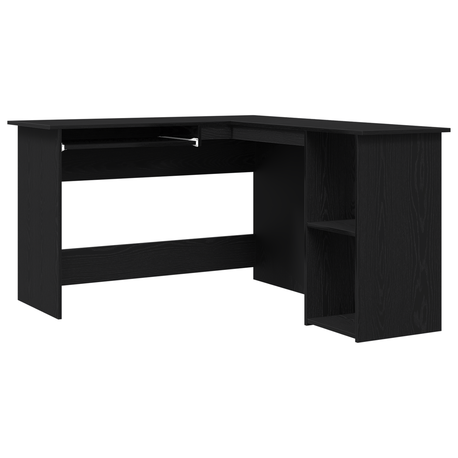 Birou Negru Stejar 120x140x75 cm din lemn — imaginea 2