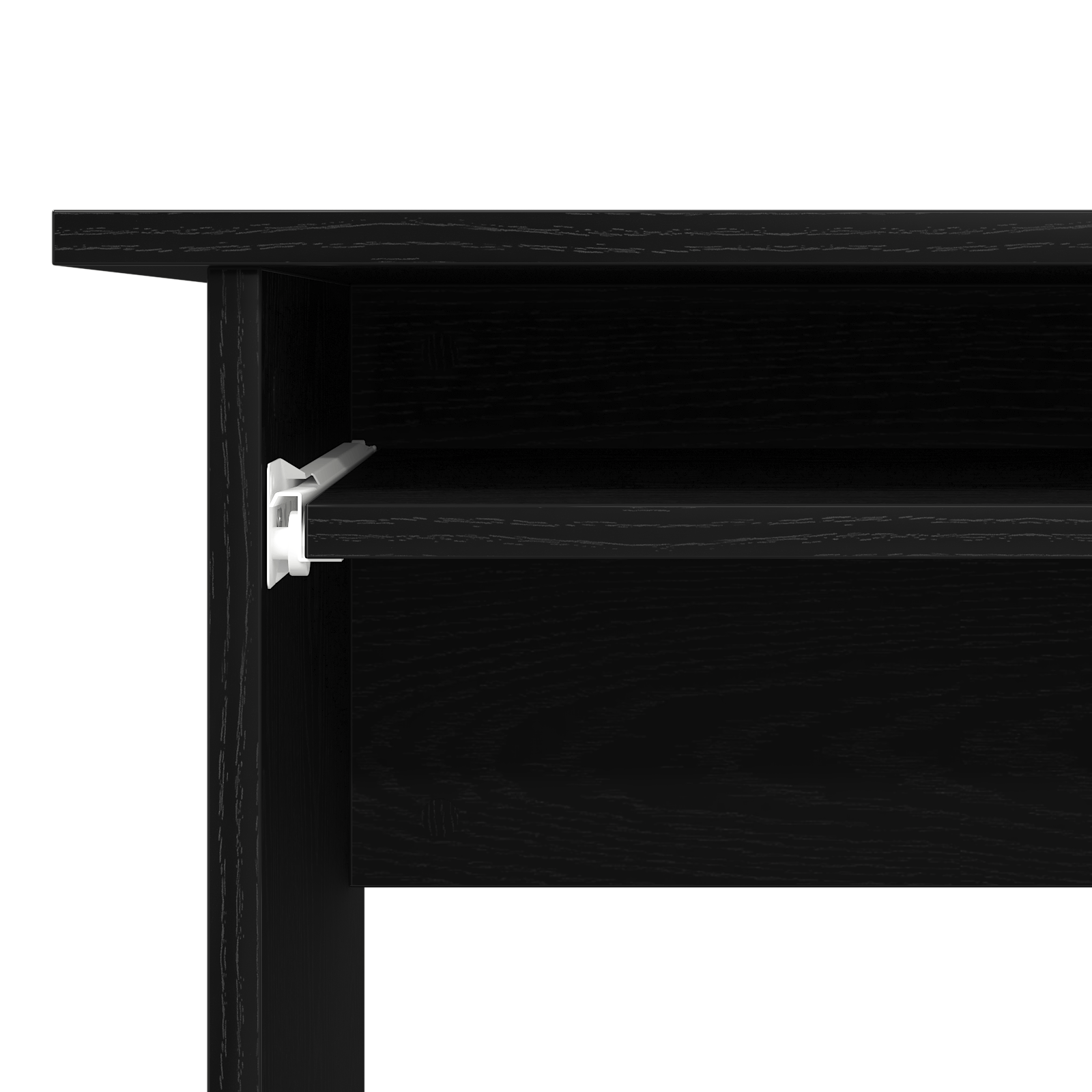 Birou Negru Stejar 120x140x75 cm din lemn — imaginea 9