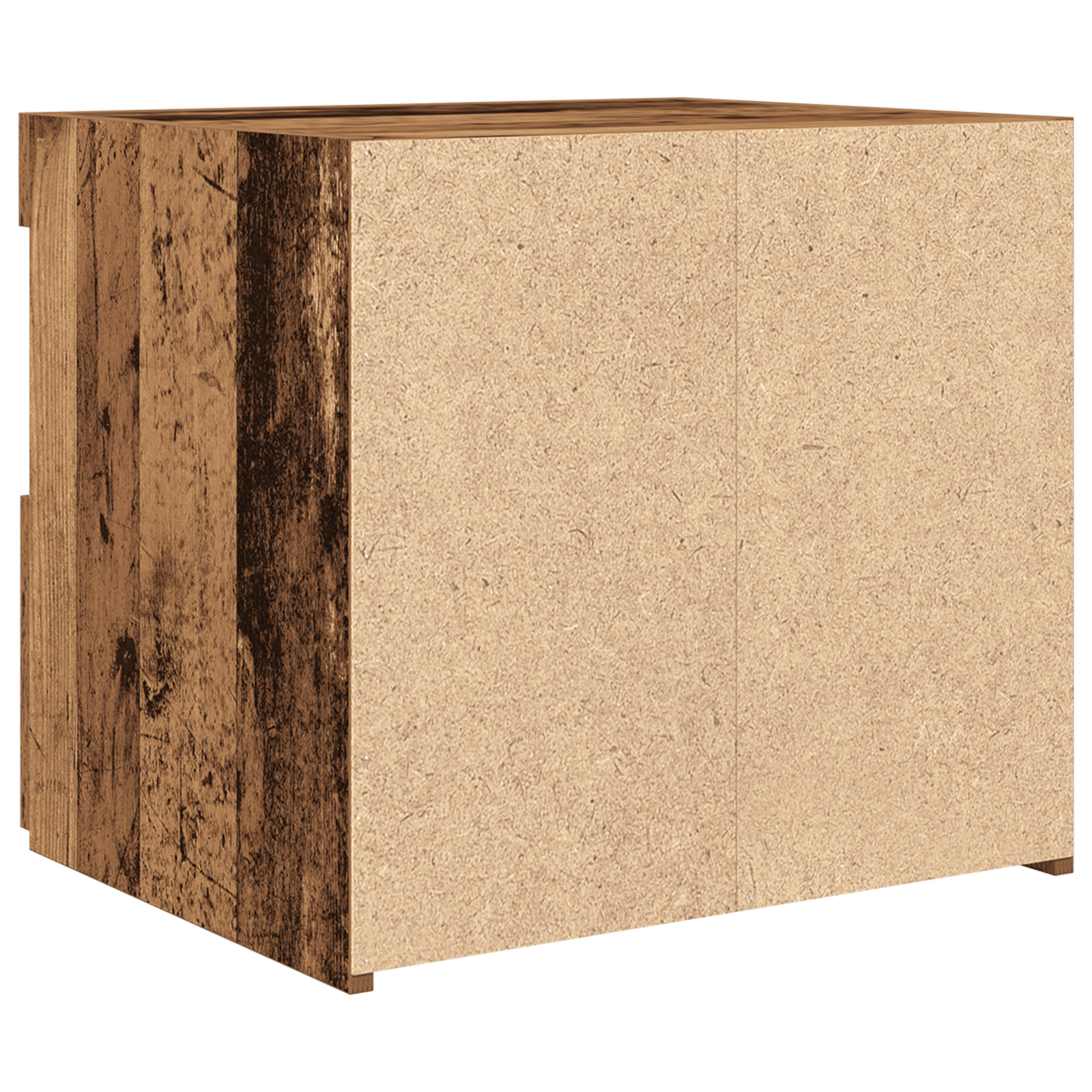 Noptiera cu lumini LED, 2 buc., lemn vechi, 50x40x45 cm — imaginea 10